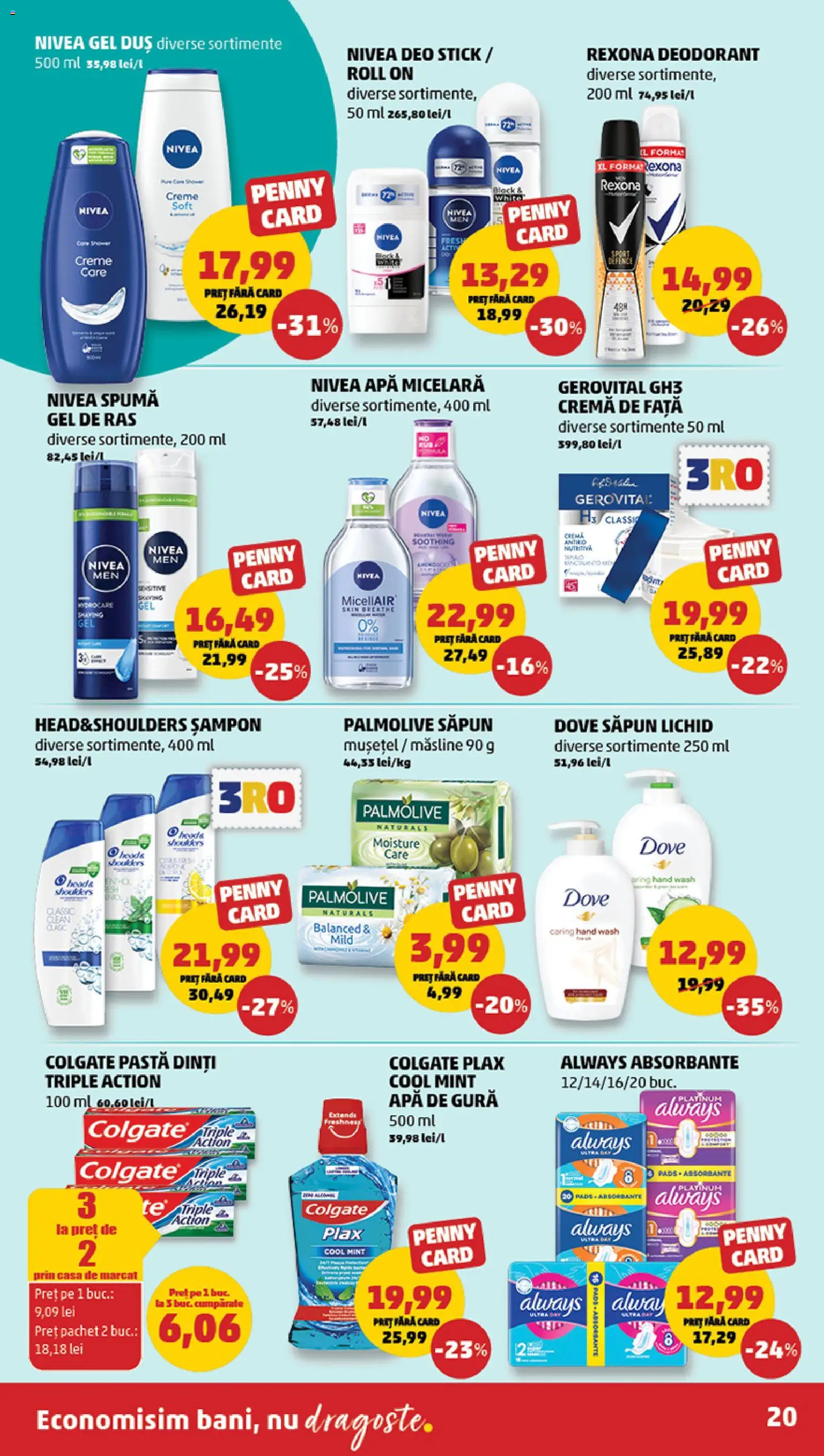 Catalog PENNY Market 20 - 25 Mai 2026 | Pagina 20 | Produse: Gel de ras, Apă micelară, Pastă de dinți, Apă de gură