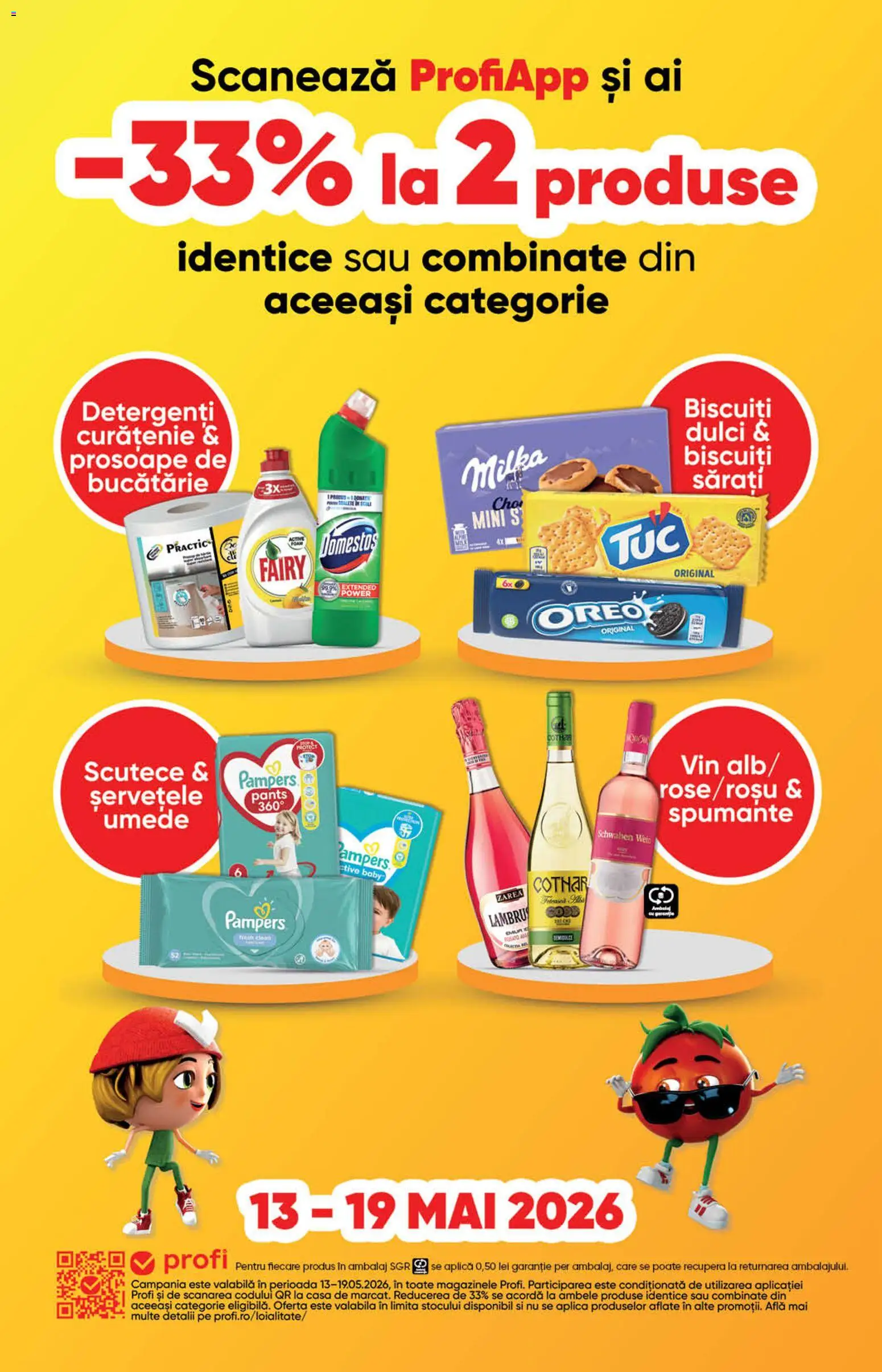 Catalog Profi 13 - 25 Mai 2026 | Pagina 2 | Produse: Prosoape de bucătărie, Vin, Biscuiți, Scutece