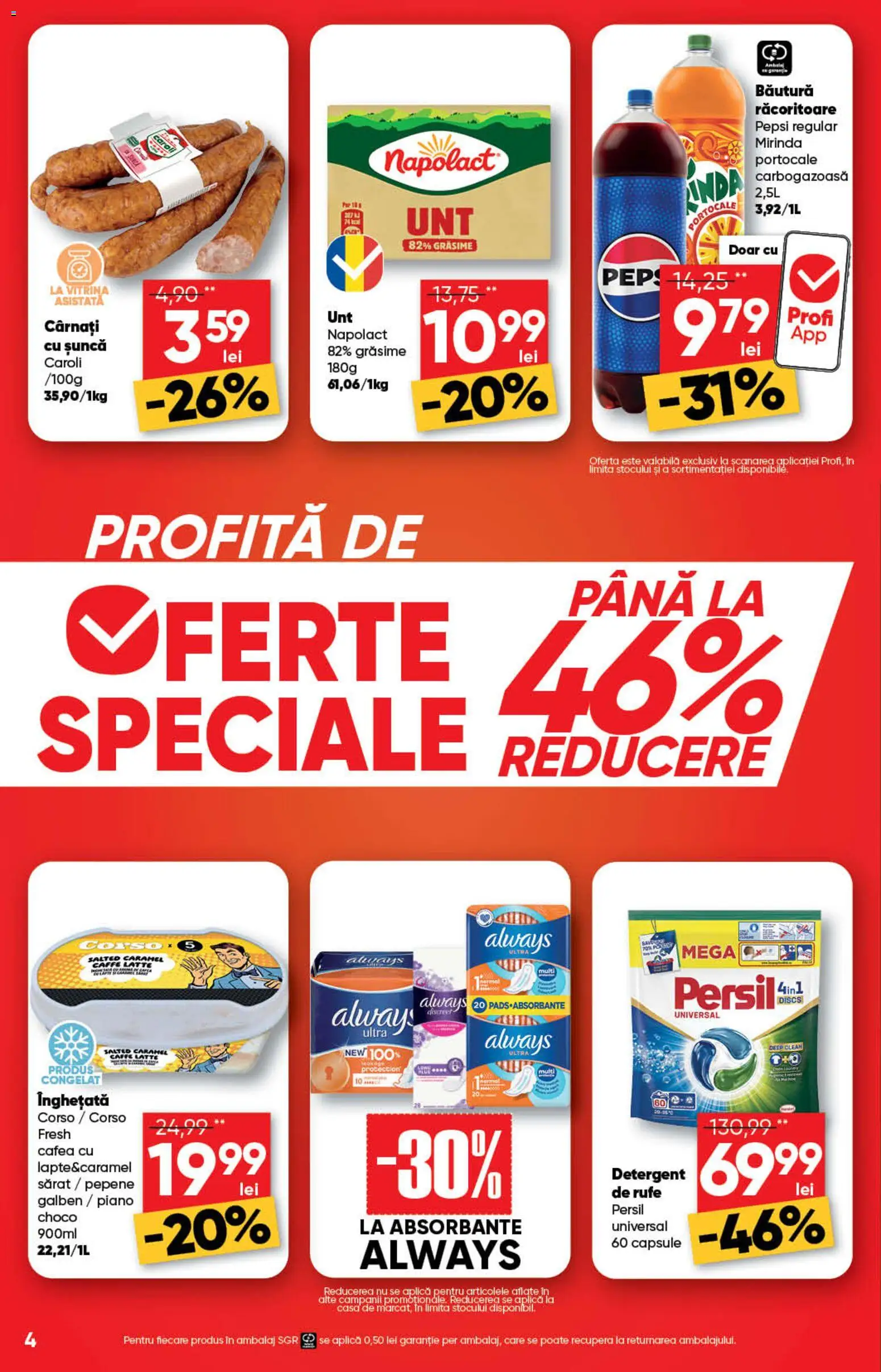 Catalog Profi 13 - 25 Mai 2026 | Pagina 4 | Produse: Pomelo, Detergent, Absorbante, Cârnați