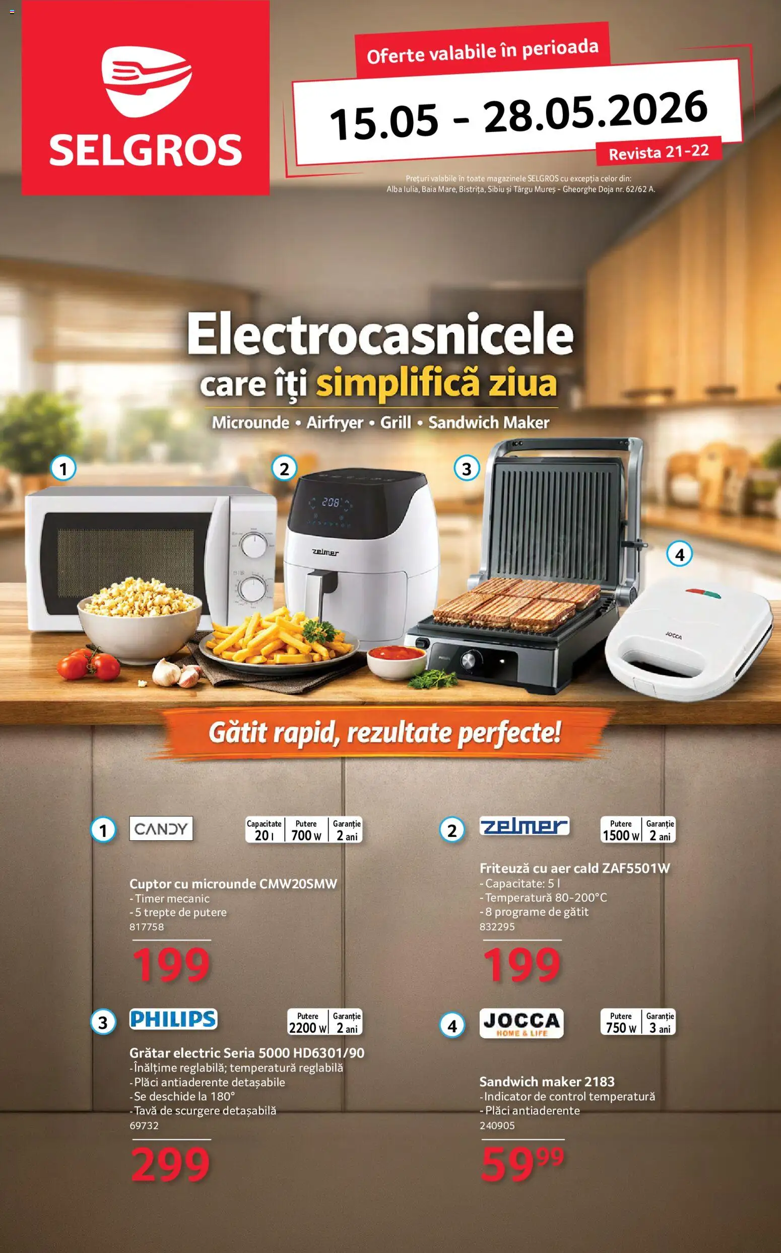 Catalog Selgros 15 - 27 Mai 2026 | Pagina 1 | Produse: Enginar, Cuptor, Grill, Friteuză