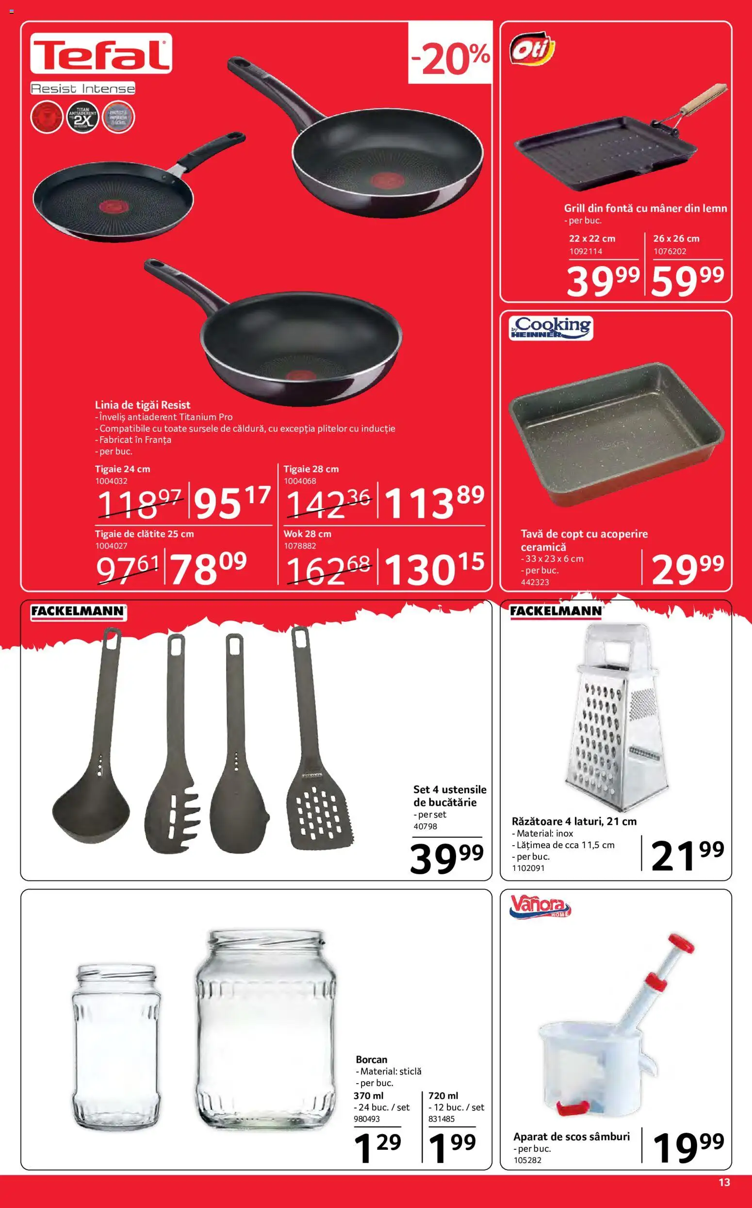 Catalog Selgros 15 - 27 Mai 2026 | Pagina 13 | Produse: Grill, Răzătoare, Mâner, Clătite