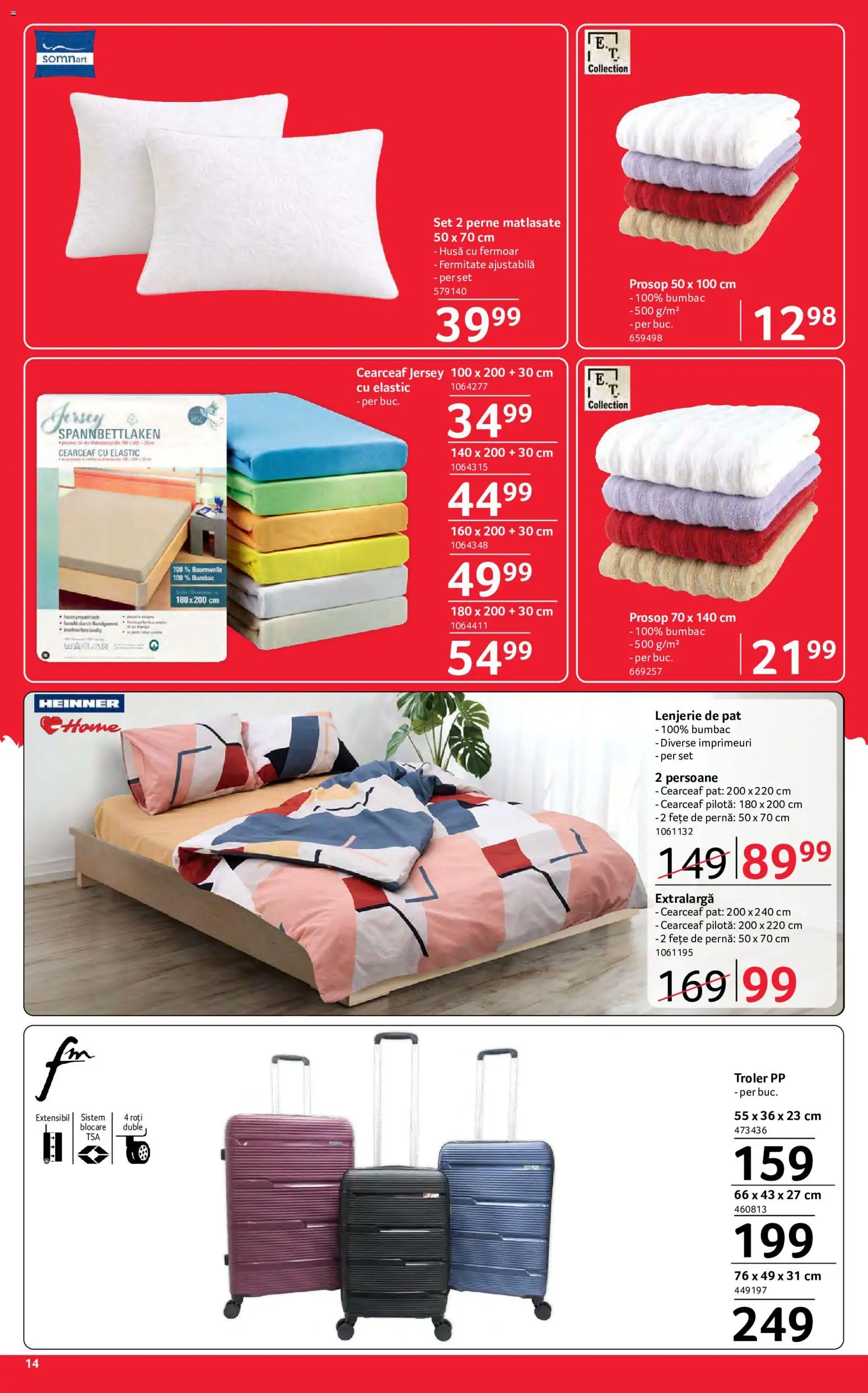 Catalog Selgros 15 - 27 Mai 2026 | Pagina 14 | Produse: Pat, Lenjerie de pat, Pernă, Pilotă