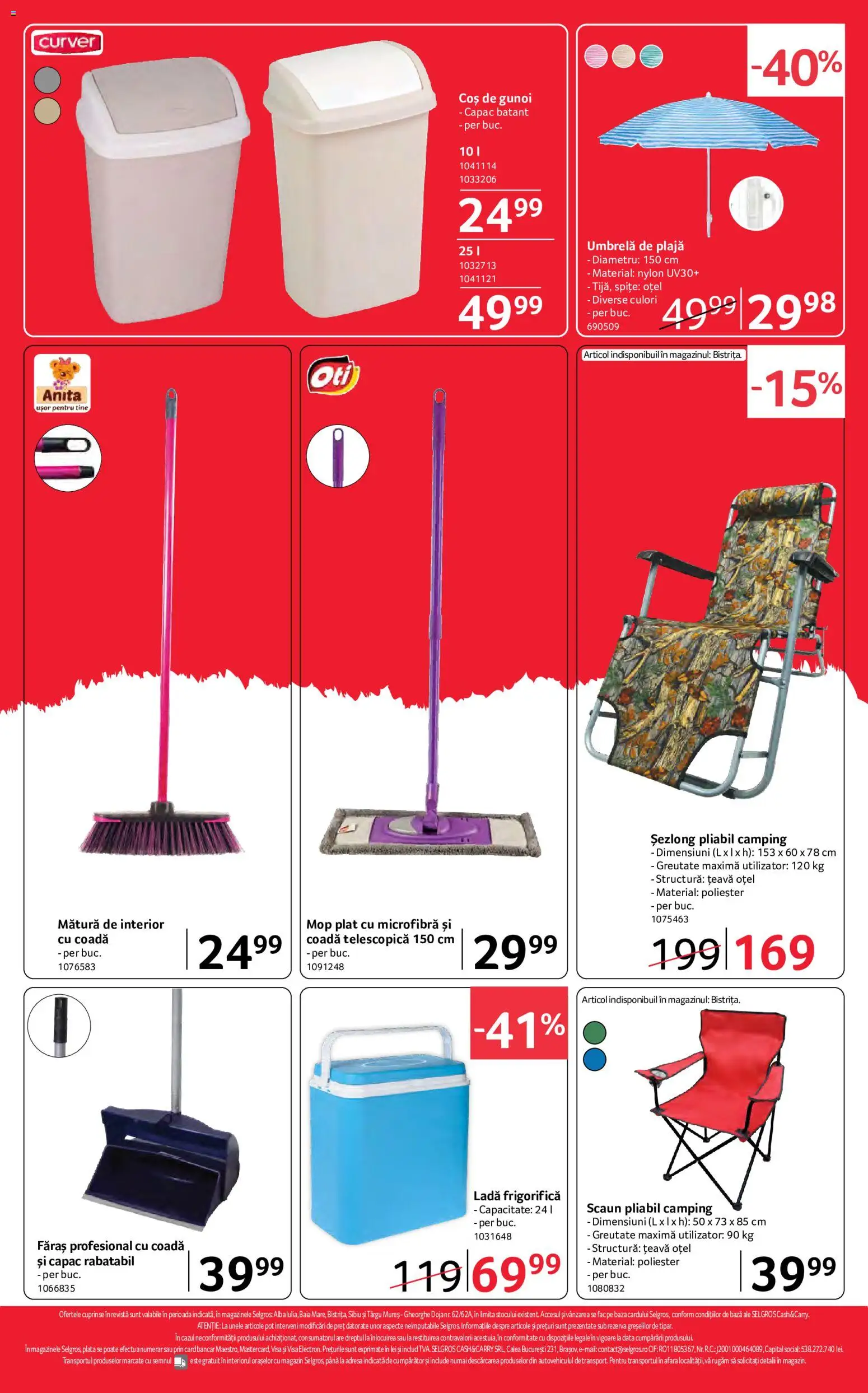 Catalog Selgros 15 - 27 Mai 2026 | Pagina 22 | Produse: Umbrelă, Mop, Șezlong, Scaun