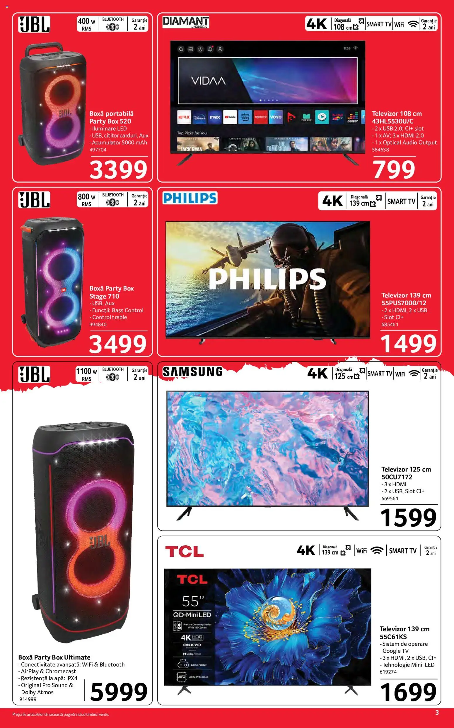 Catalog Selgros 15 - 27 Mai 2026 | Pagina 3 | Produse: Enginar, Televizor, Top, Boxă portabilă