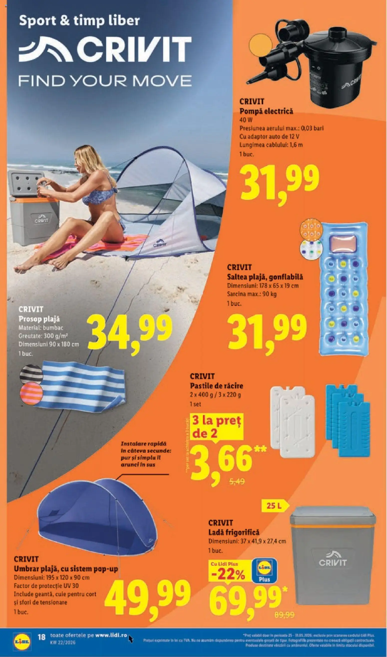 Catalog LIDL 25 - 30 Mai 2026 | Pagina 18 | Produse: Adaptor, Cort, Saltea, Ladă frigorifică
