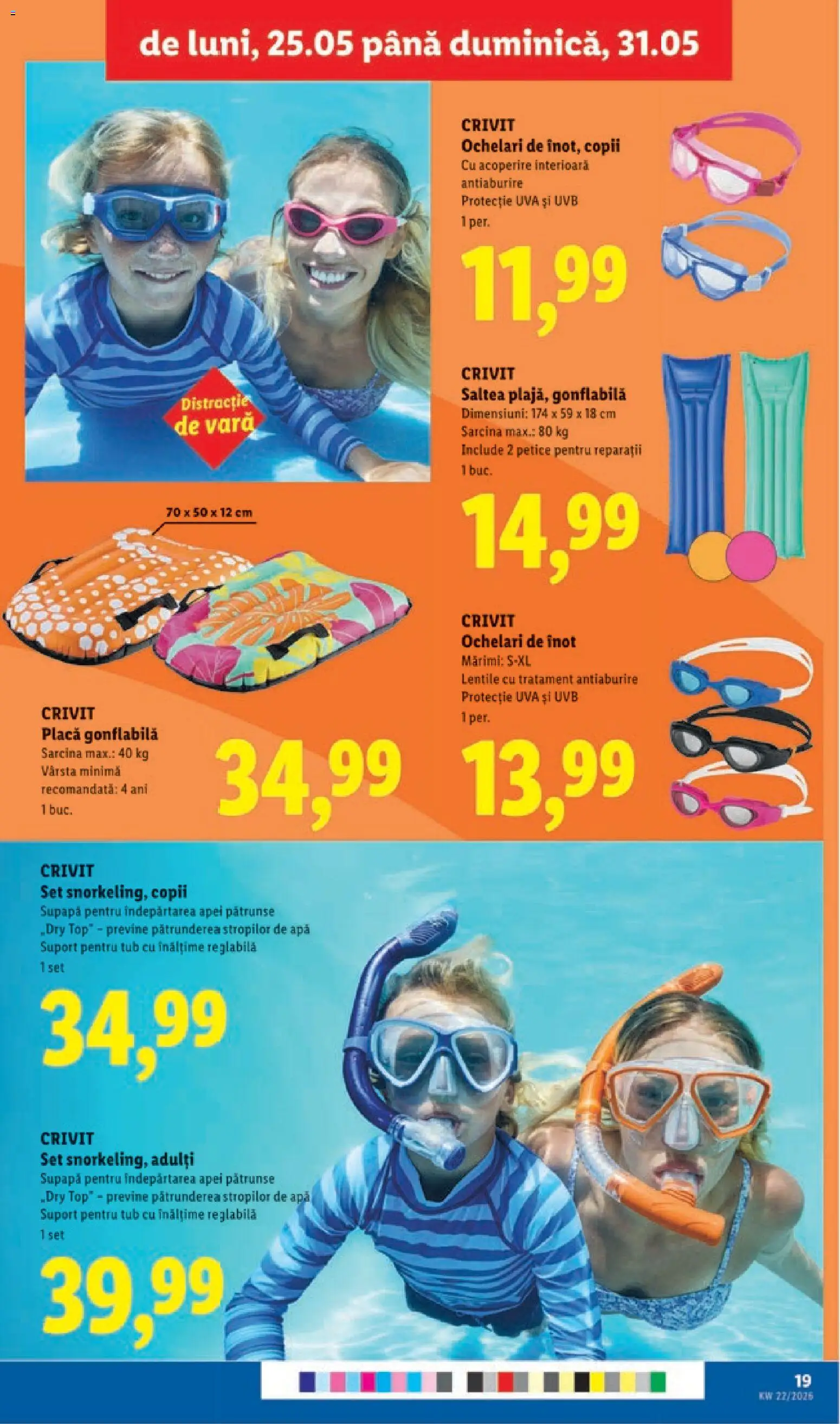 Catalog LIDL 25 - 30 Mai 2026 | Pagina 19 | Produse: Ochelari, Top, Saltea, Apă