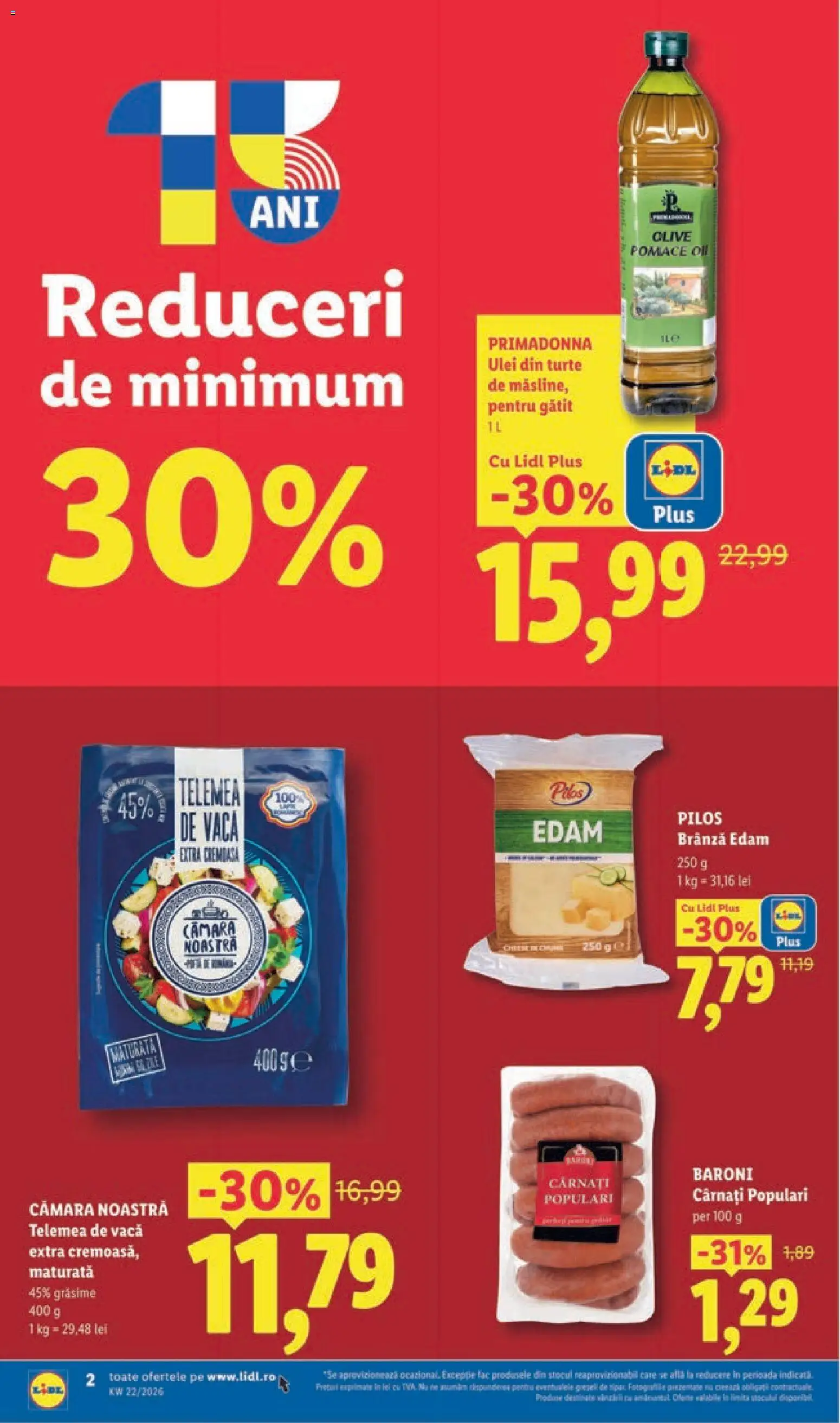 Catalog LIDL 25 - 30 Mai 2026 | Pagina 2 | Produse: Toplar, Brânză, Ulei, Cârnați