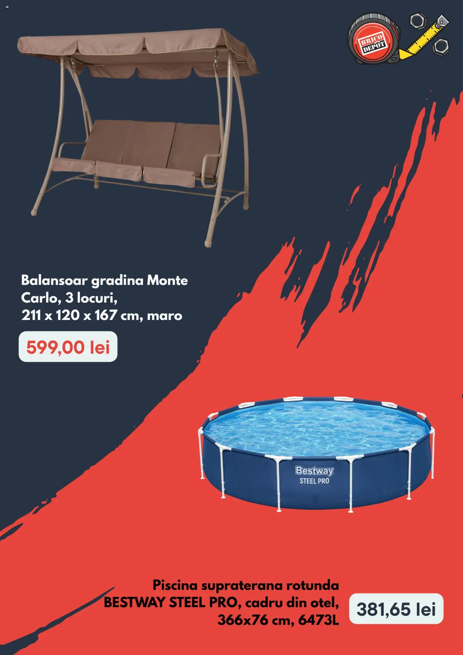 Catalog Brico Depot 21 Mai - 2 Iunie 2026 | Pagina 3 | Produse: Piscină, Balansoar