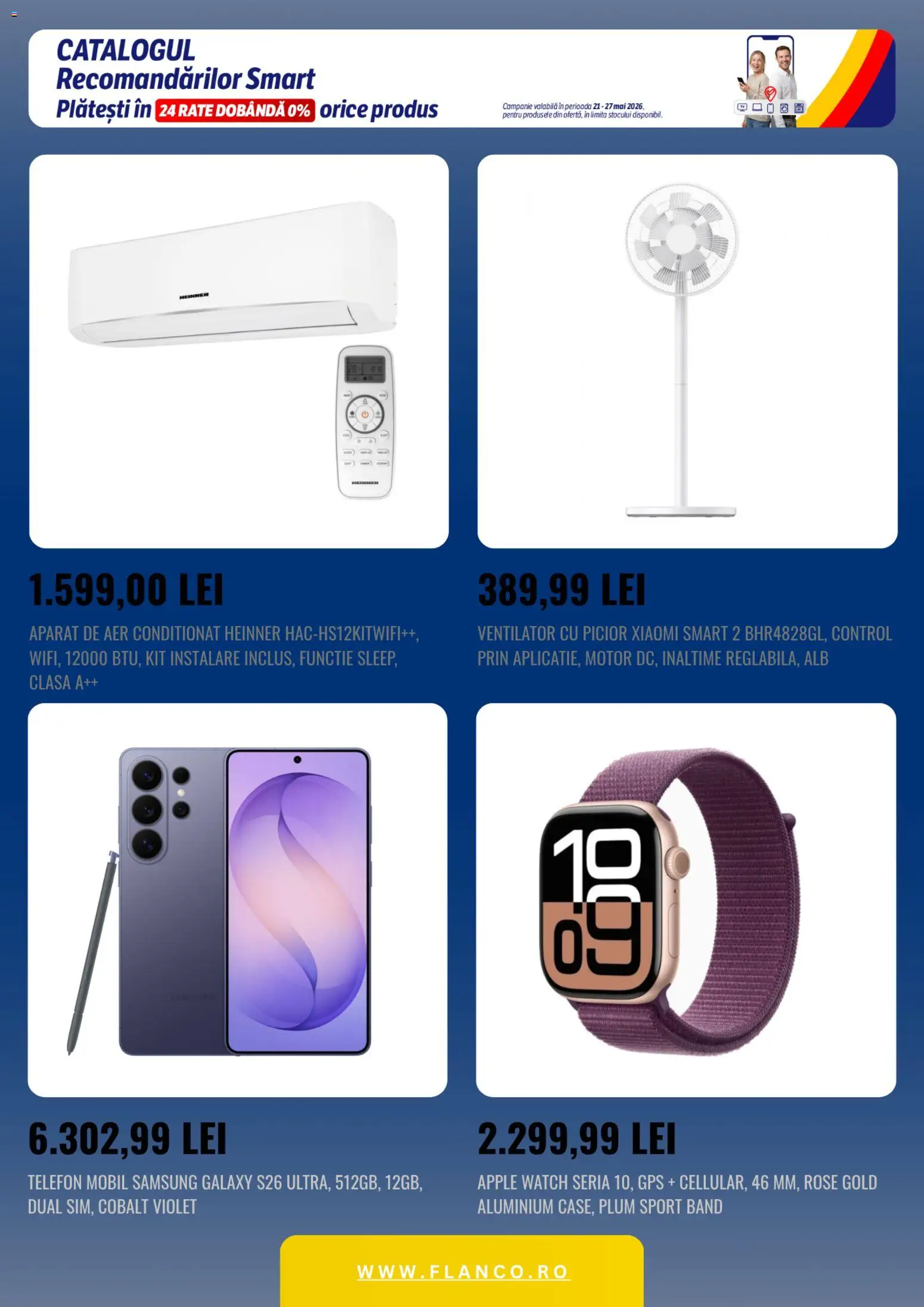 Catalog Flanco 21 - 26 Mai 2026 | Pagina 3 | Produse: Telefon, Aer Condiționat, Ventilator, Apple