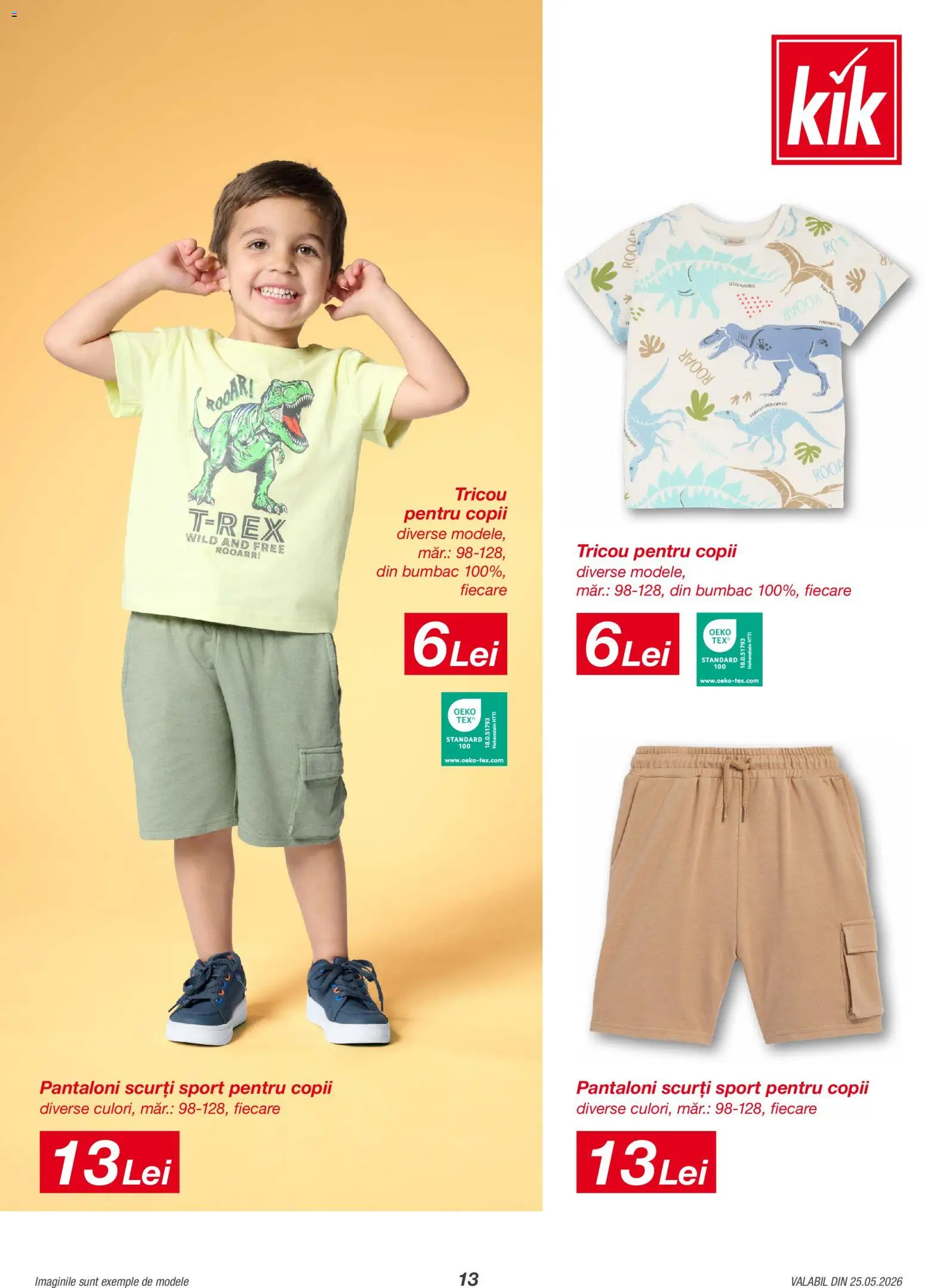 Catalog Kik 25 Mai - 20 Iunie 2026 | Pagina 13 | Produse: Tricou, Pantaloni, Pantaloni scurți