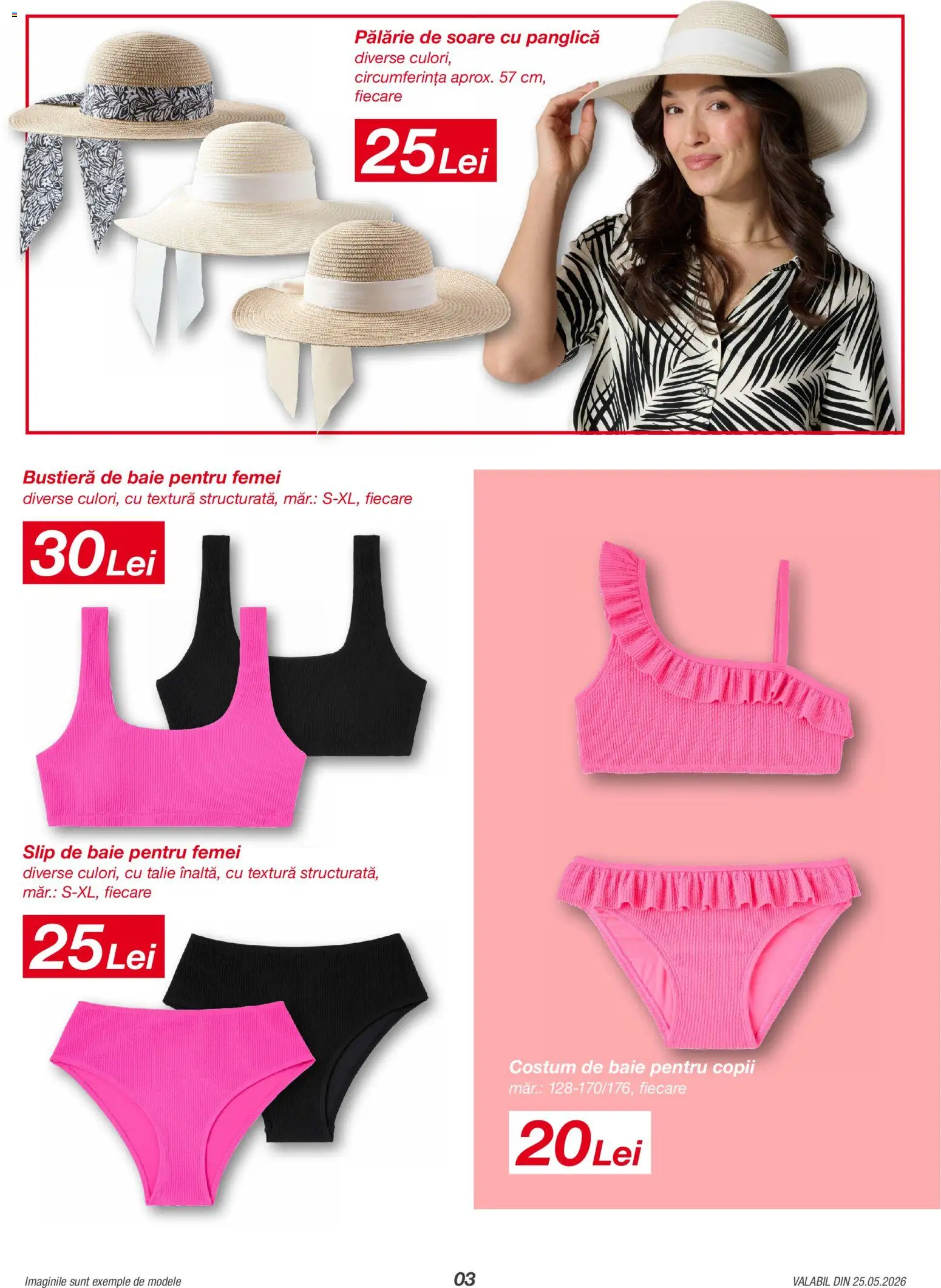 Catalog Kik 25 Mai - 20 Iunie 2026 | Pagina 3 | Produse: Pălărie, Slip de baie, Costum de baie, Costum