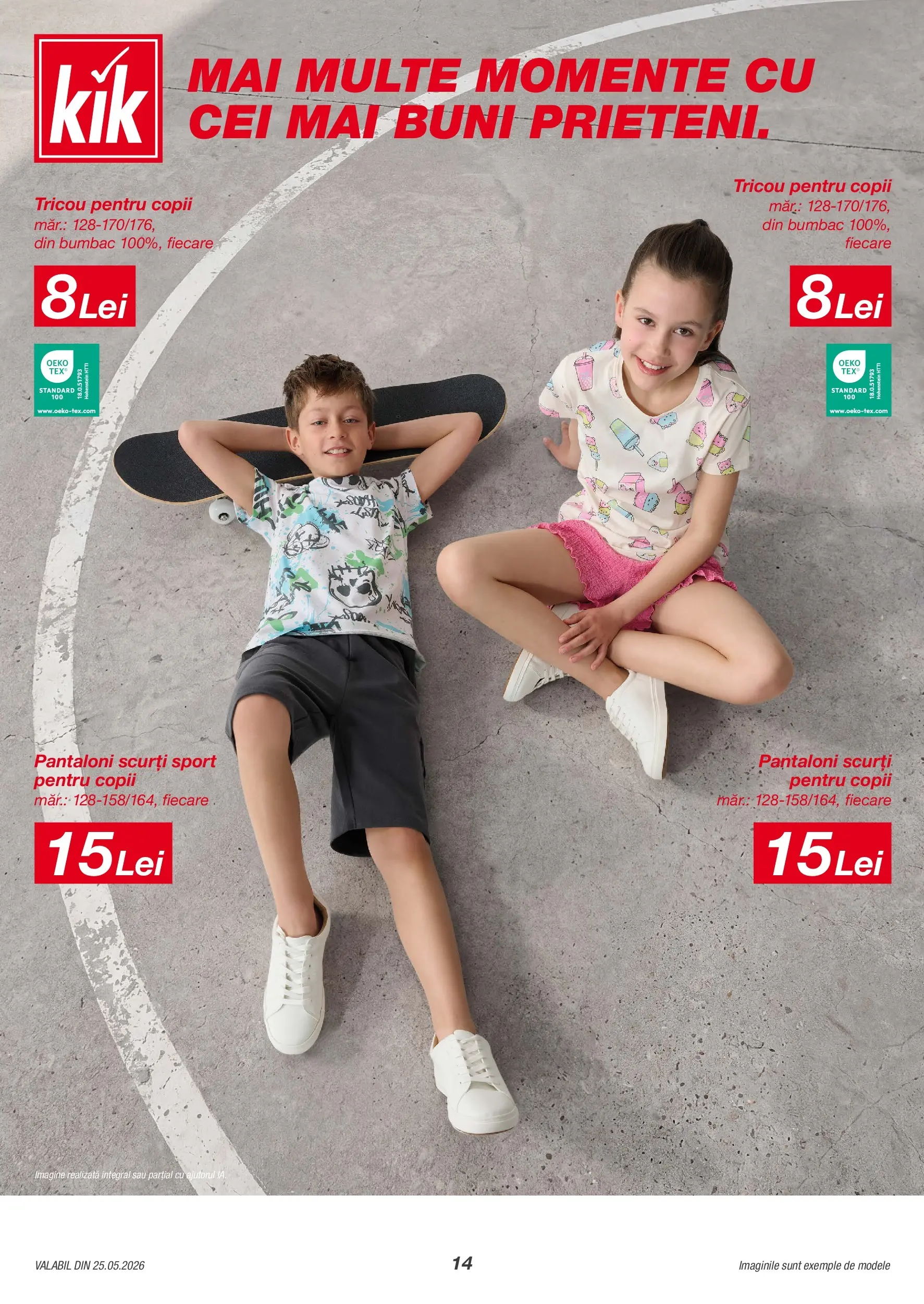 Catalog Kik 25 - 30 Mai 2026 | Pagina 14 | Produse: Tricou, Pantaloni, Pantaloni scurți