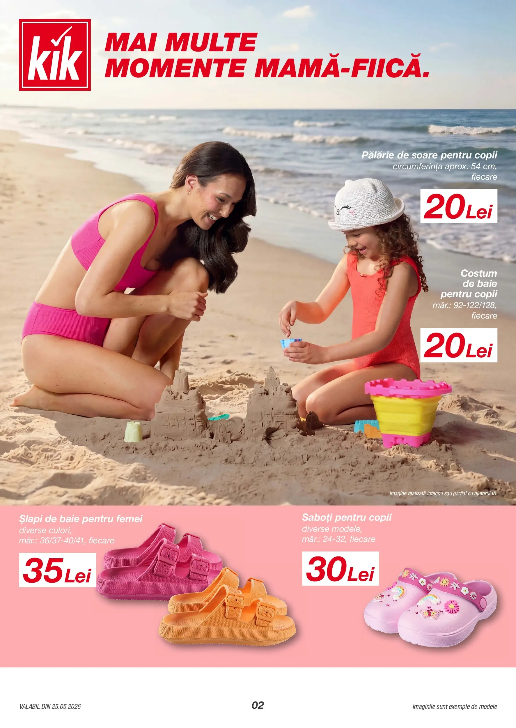 Catalog Kik 25 - 30 Mai 2026 | Pagina 2 | Produse: Pălărie, Costum de baie, Costum, Șlapi