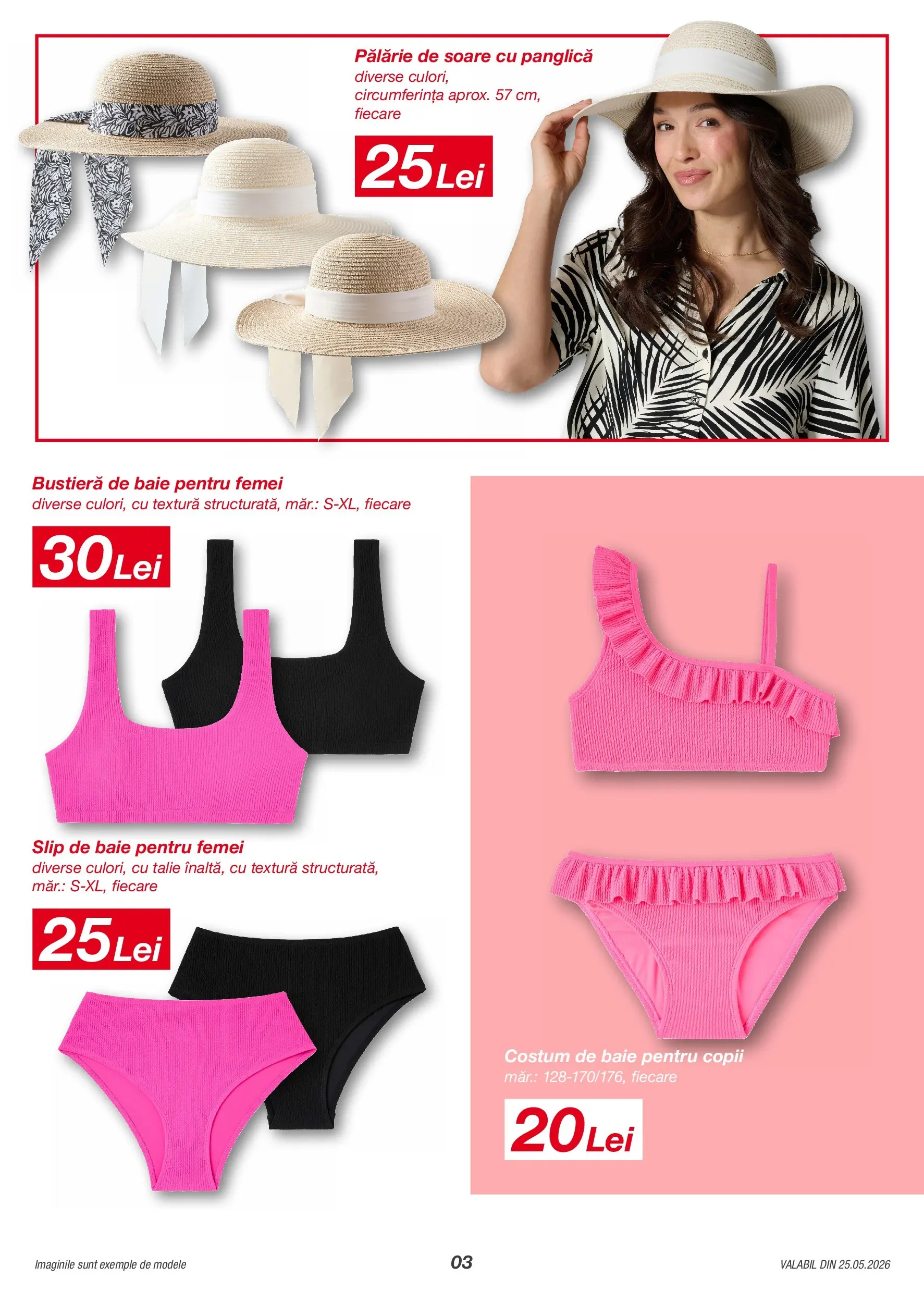 Catalog Kik 25 - 30 Mai 2026 | Pagina 3 | Produse: Pălărie, Costum de baie, Costum, Slip