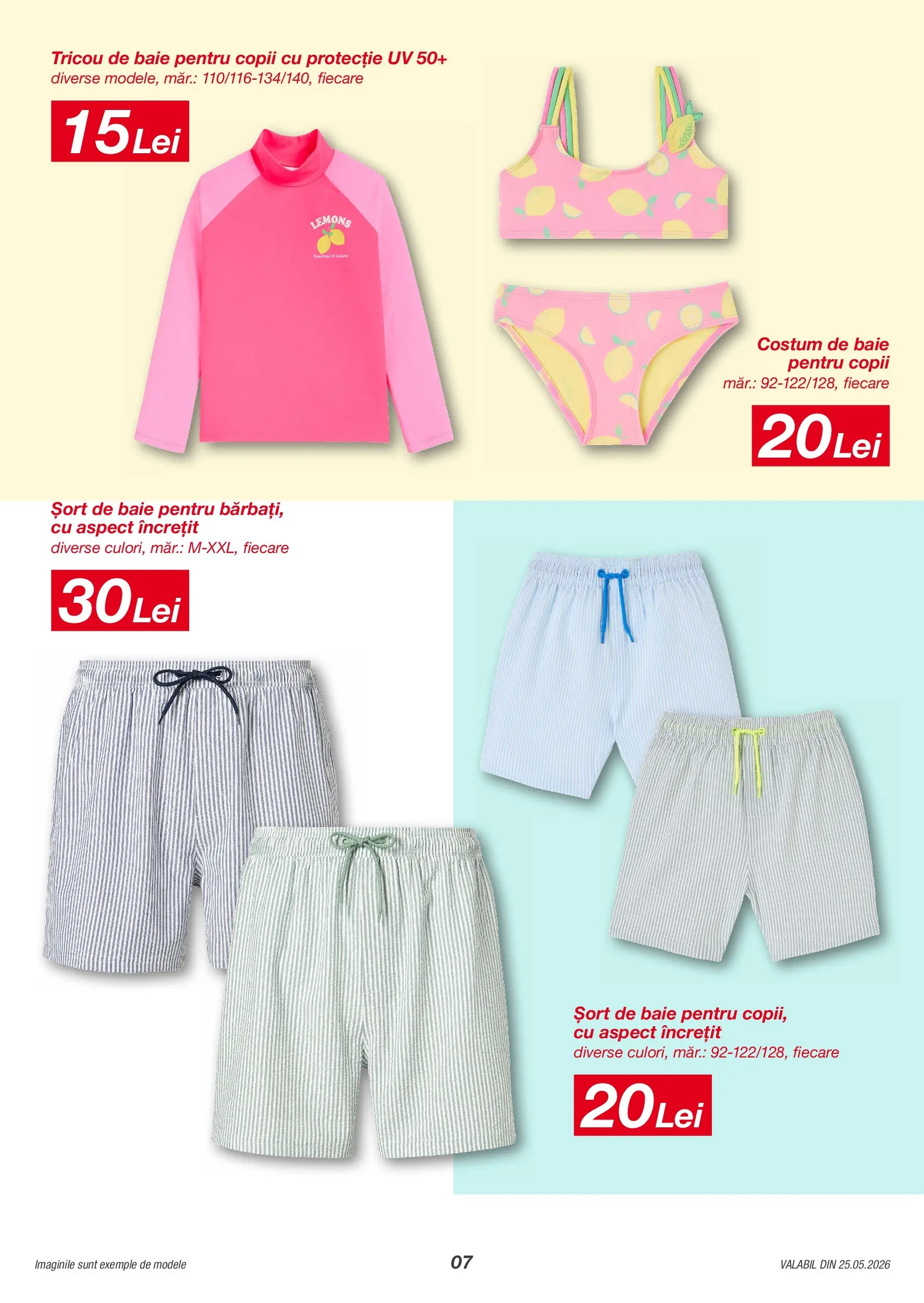 Catalog Kik 25 - 30 Mai 2026 | Pagina 7 | Produse: Șort, Șort de baie, Tricou, Costum