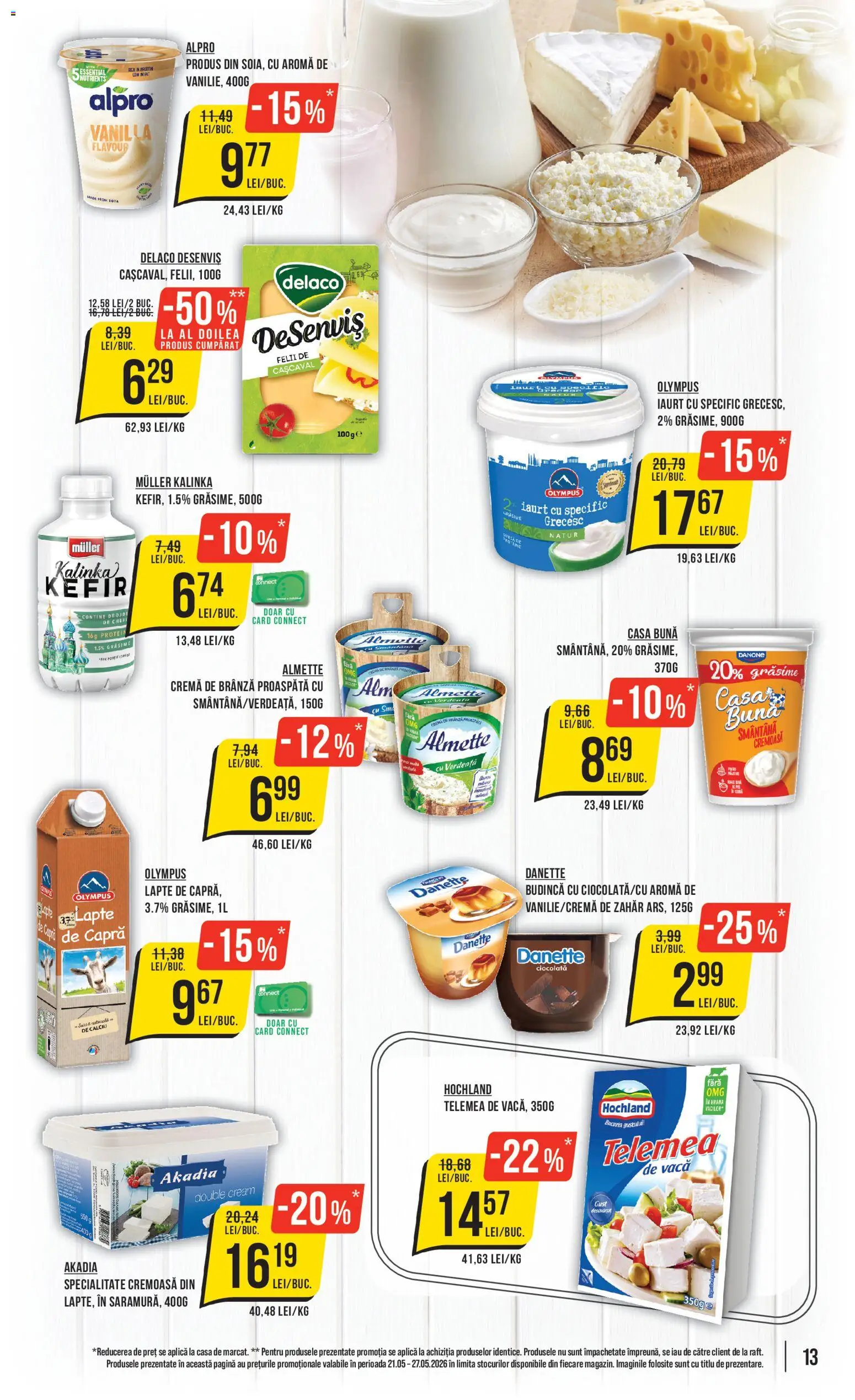 Catalog Mega Image 21 - 26 Mai 2026 | Pagina 13 | Produse: Cașcaval, Cremă de brânză, Smântână, Zahăr