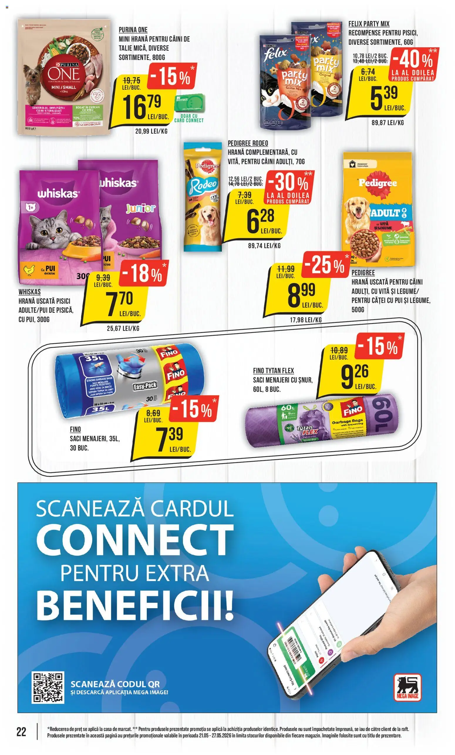 Catalog Mega Image 21 - 26 Mai 2026 | Pagina 22 | Produse: Hrană pentru câini, Grătar, Hacıyatmaz Kedi Oyuncağı, Orez