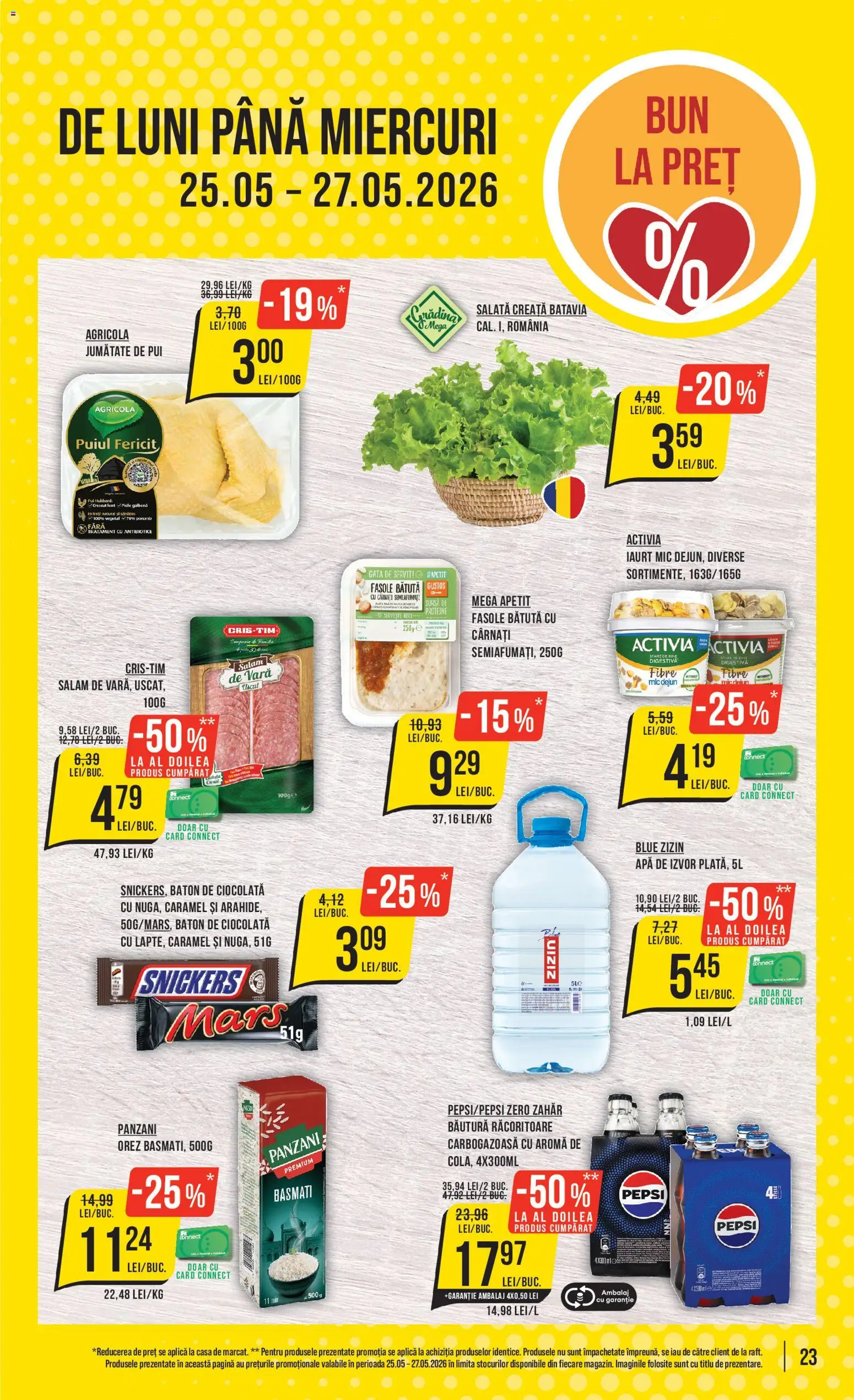 Catalog Mega Image 21 - 26 Mai 2026 | Pagina 23 | Produse: Salam, Orez, Apă, Cârnați