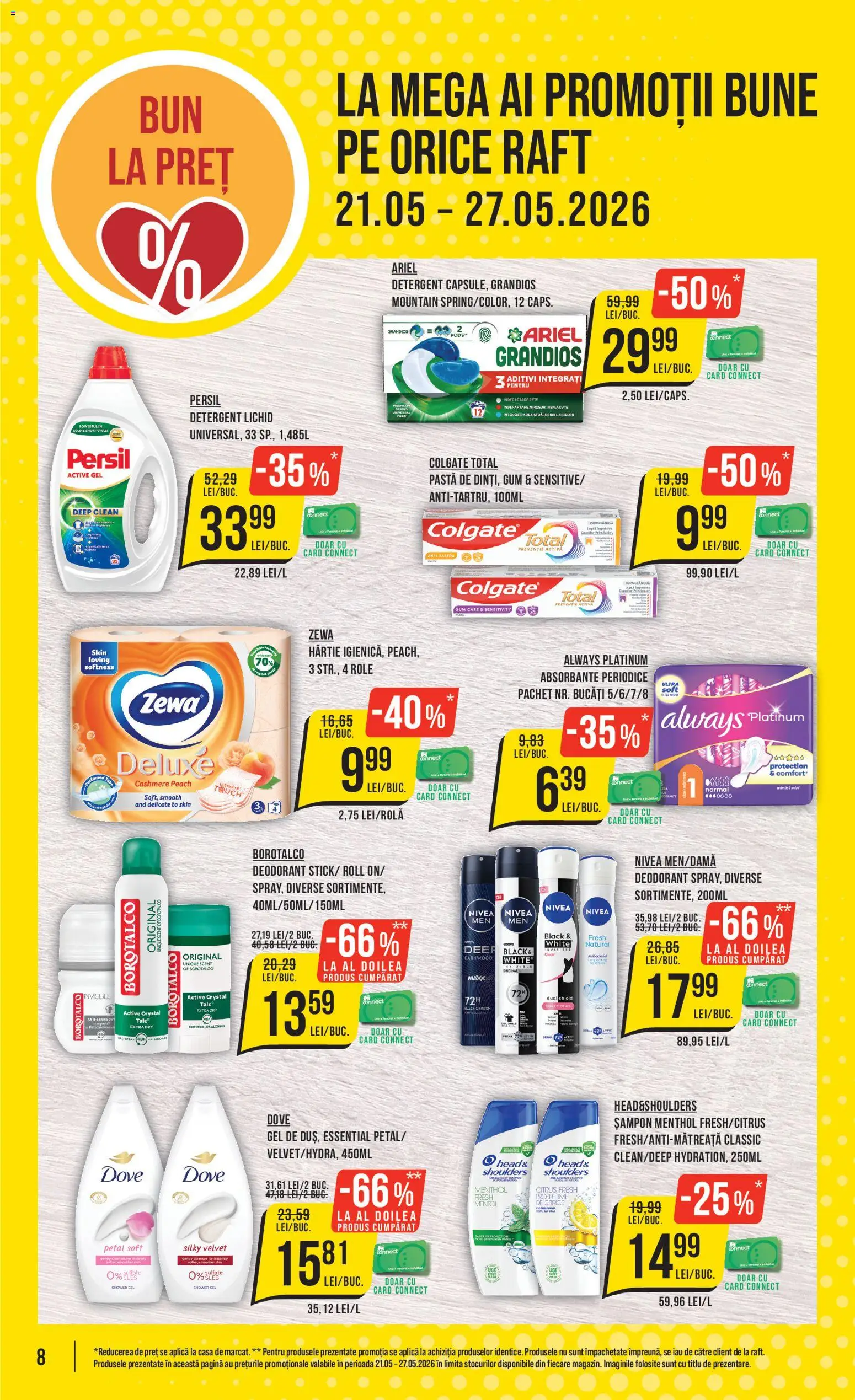 Catalog Mega Image 21 - 26 Mai 2026 | Pagina 8 | Produse: Raft, Șampon, Deodorant, Detergent