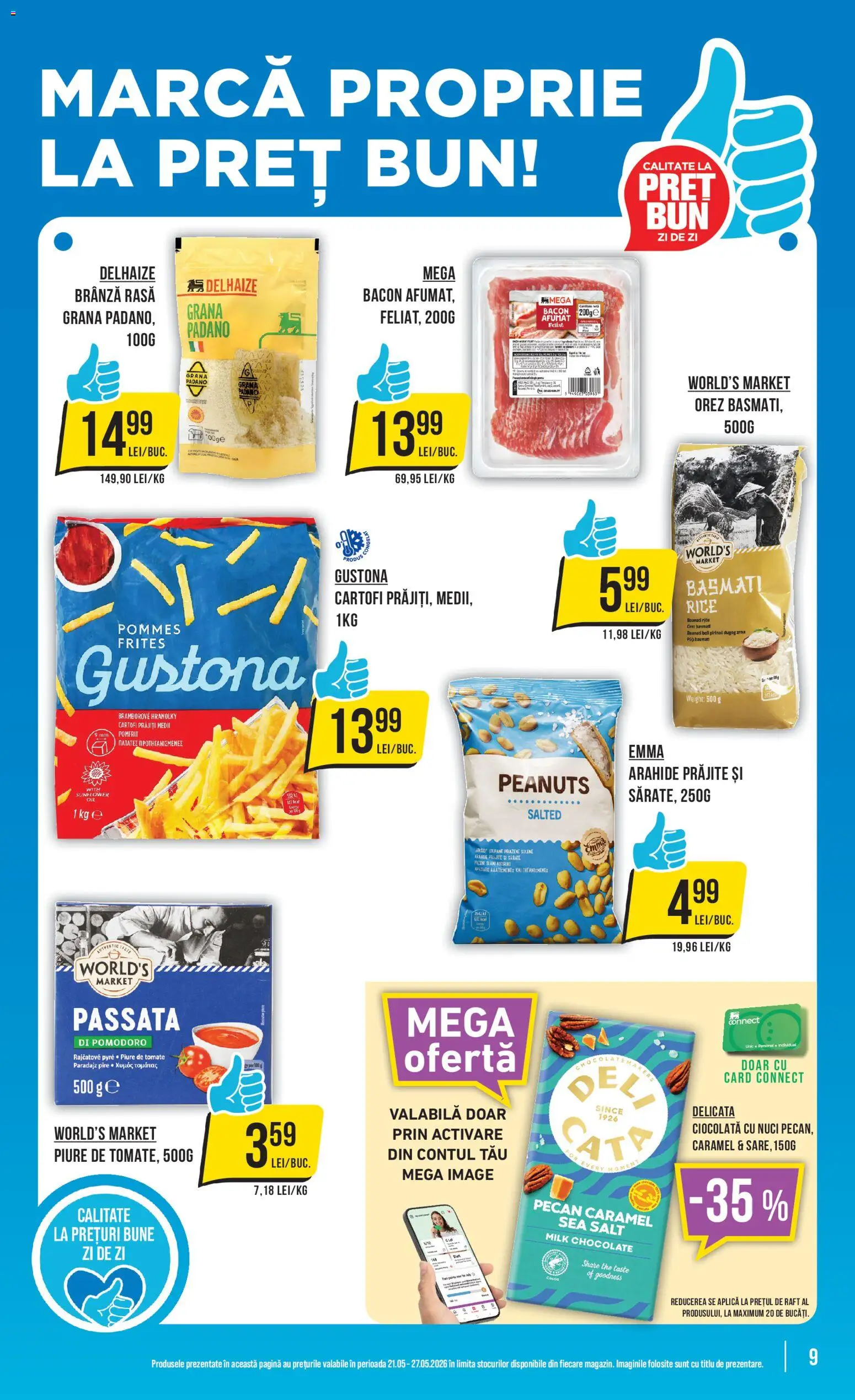 Catalog Mega Image 21 - 26 Mai 2026 | Pagina 9 | Produse: Raft, Bacon, Arahide, Orez