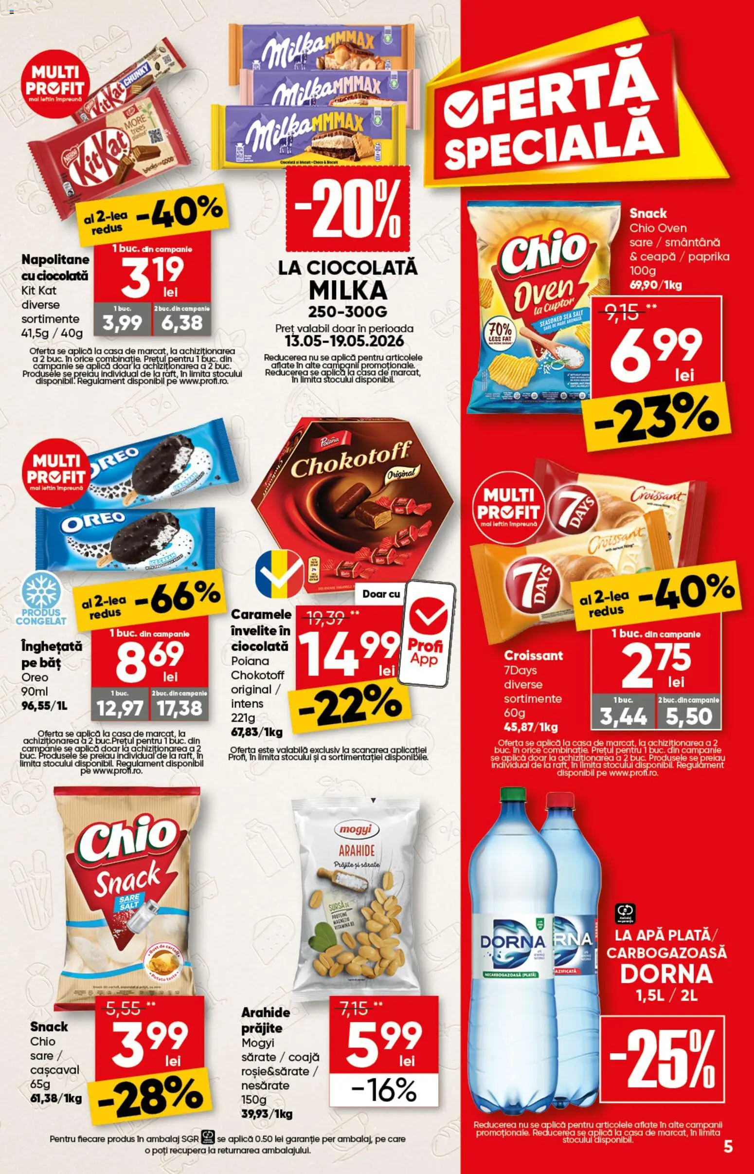 Catalog Profi 13 - 25 Mai 2026 | Pagina 5 | Produse: Smântână, Înghețată, Apă, Caramele