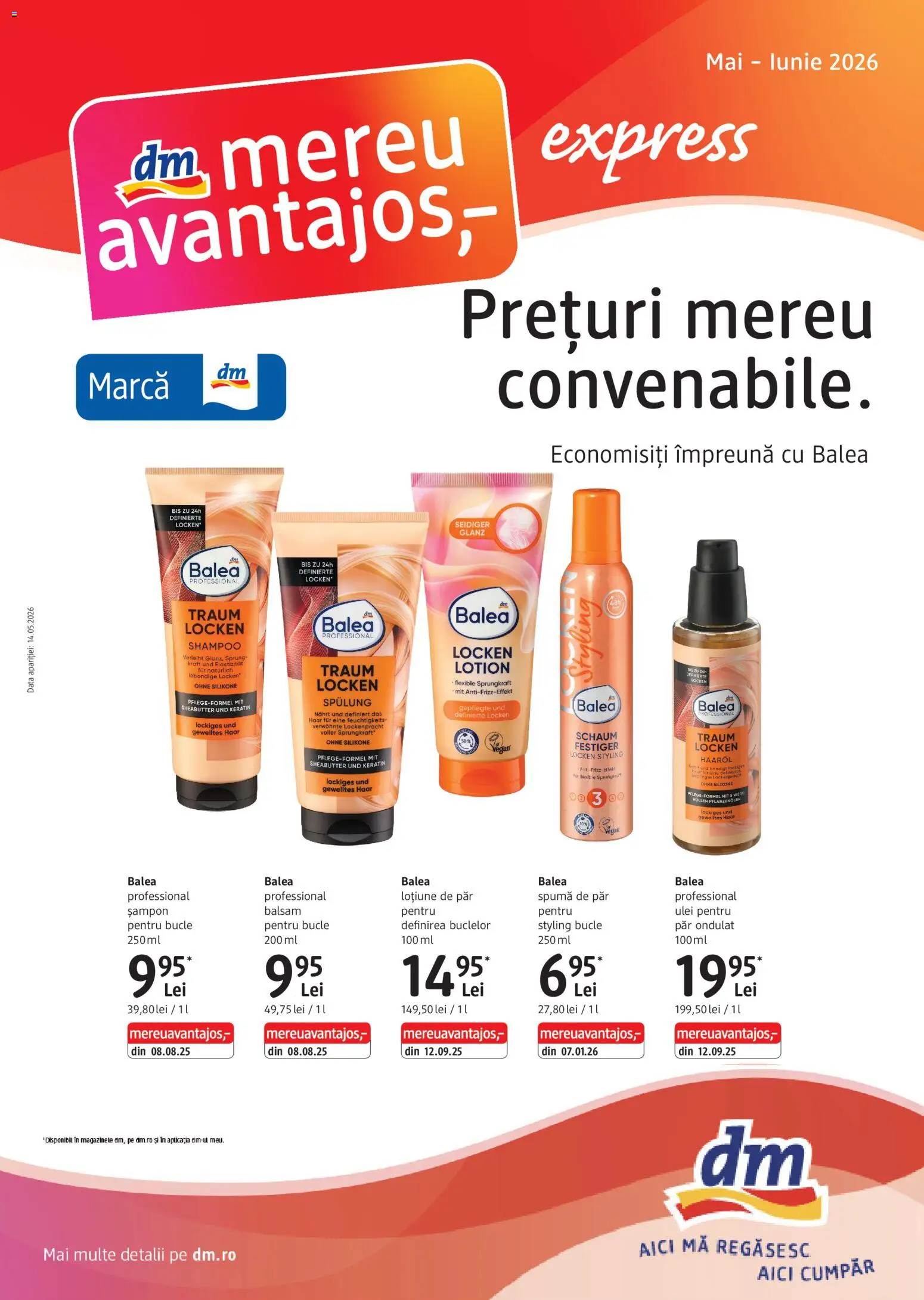 Catalog DM Drogerie Markt 14 Mai - 8 Iunie 2026 | Pagina 1 | Produse: Șampon, Balsam, Ulei
