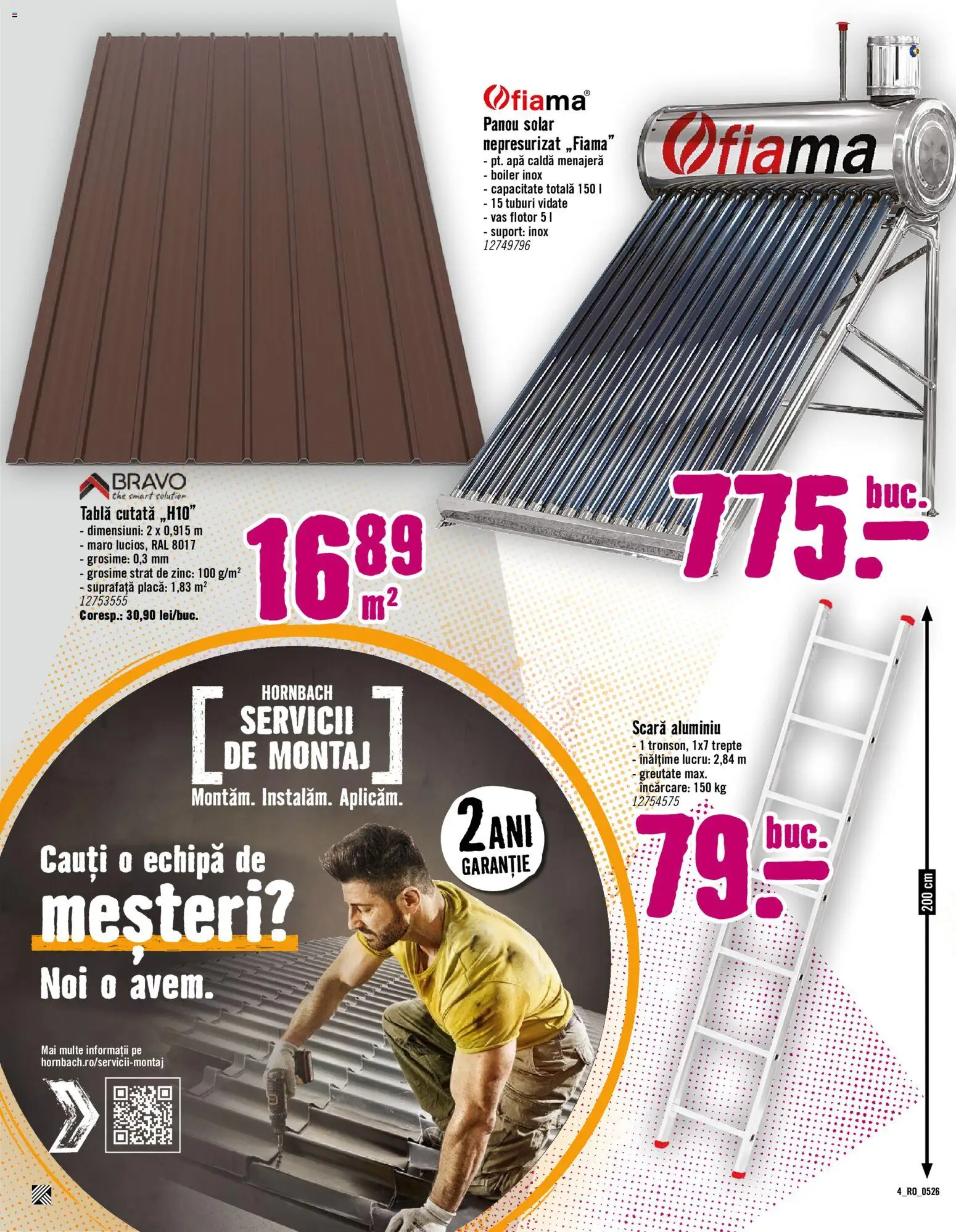 Catalog Hornbach 6 Mai - 4 Iunie 2026 | Pagina 4 | Produse: Boiler, Tablă, Panou solar, Apă
