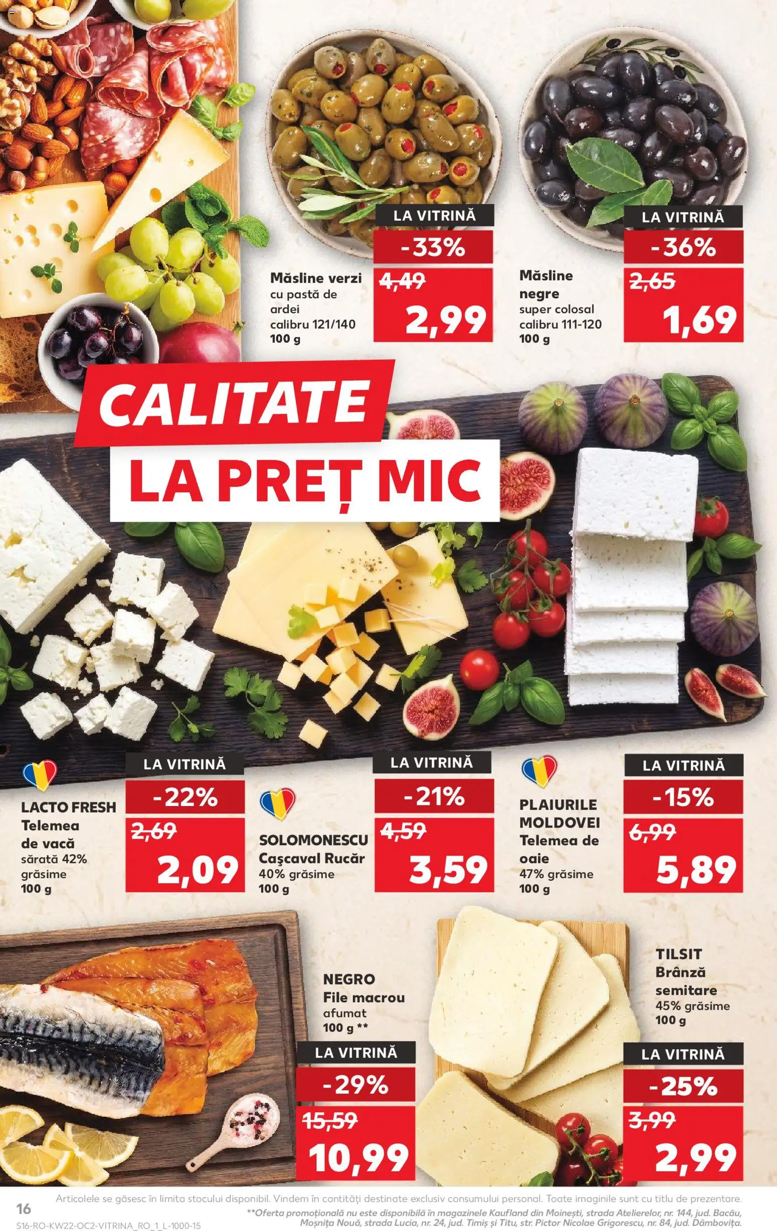 Catalog Kaufland 27 Mai - 1 Iunie 2026 | Pagina 16 | Produse: Hijyenik ped, Vitrină, Cașcaval, Măsline
