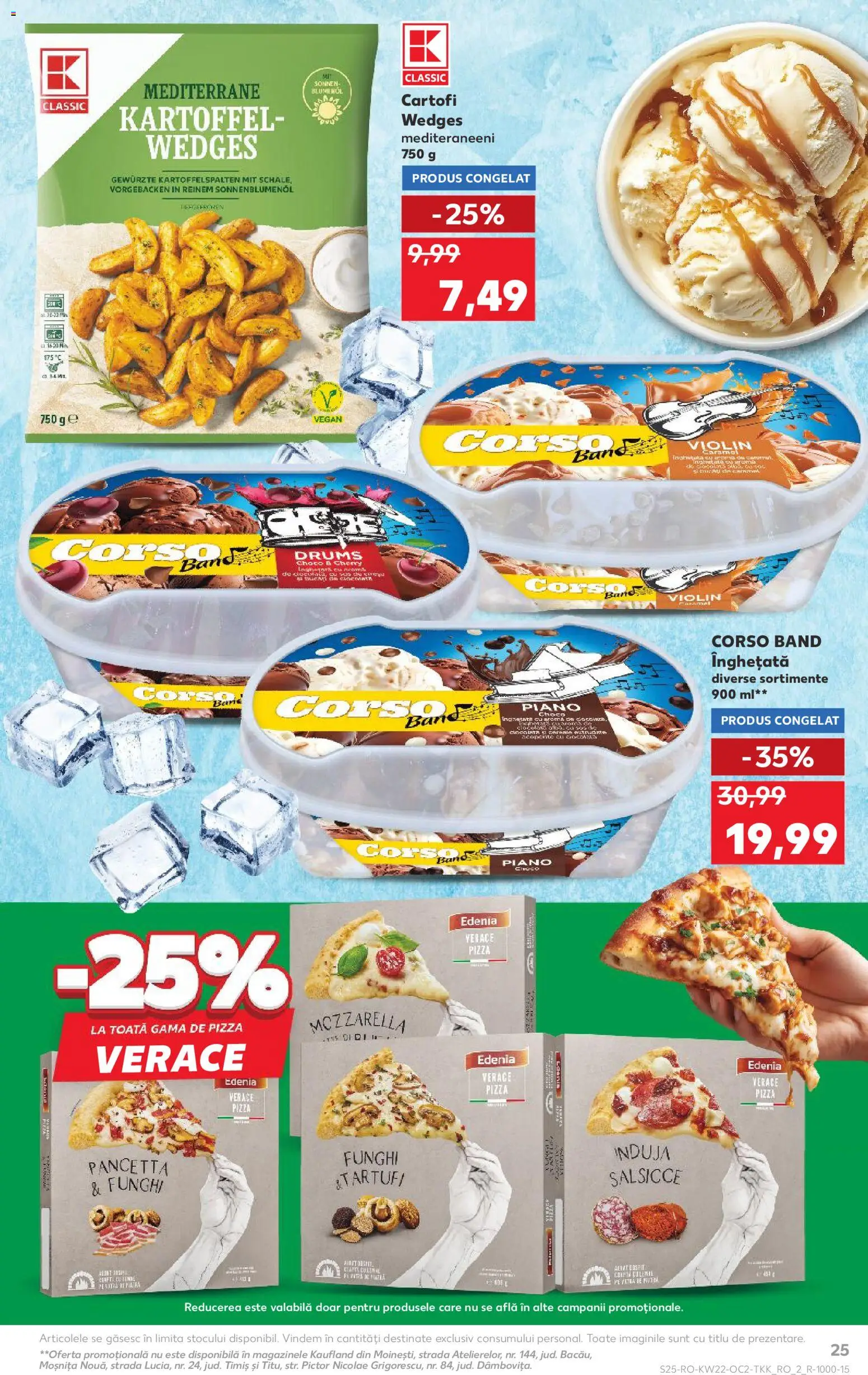 Catalog Kaufland 27 Mai - 1 Iunie 2026 | Pagina 25 | Produse: Mozzarella, Pizza, Înghețată, Cartofi