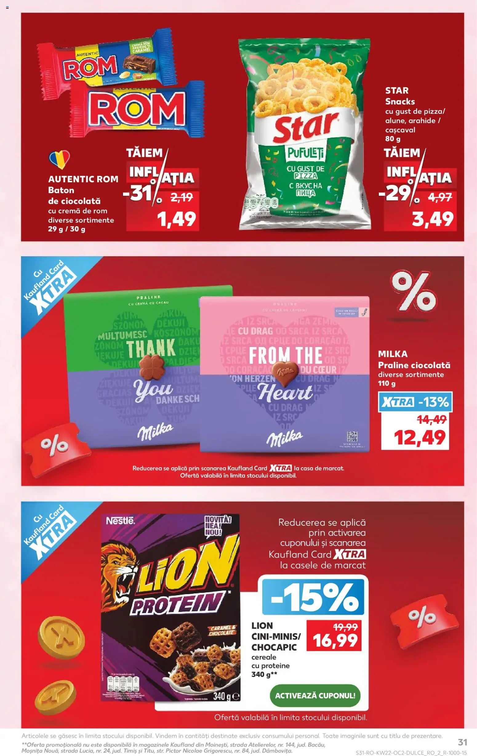 Catalog Kaufland 27 Mai - 1 Iunie 2026 | Pagina 31 | Produse: Masaüstü kılıfı, Praline, Cremă, Rom