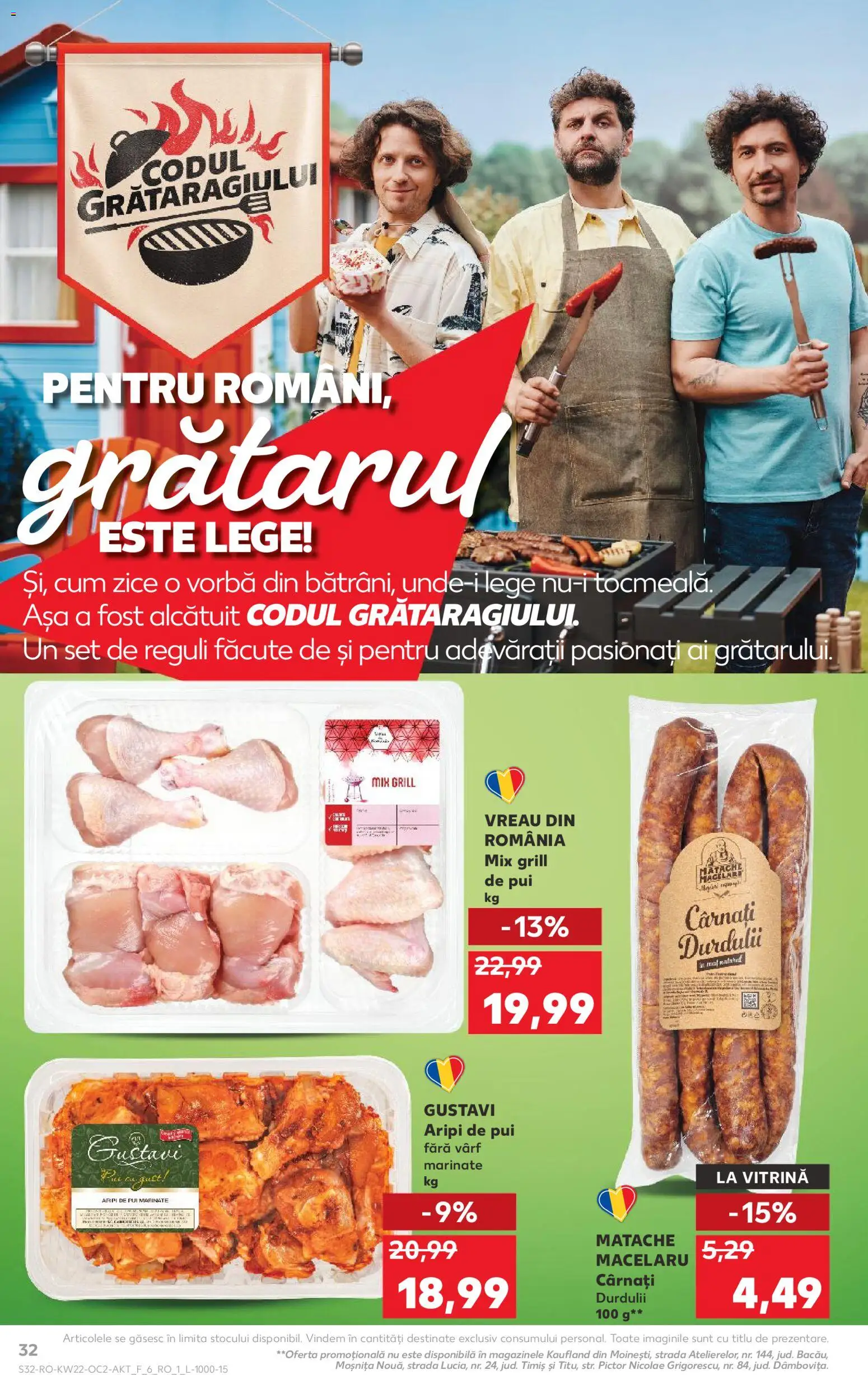 Catalog Kaufland 27 Mai - 1 Iunie 2026 | Pagina 32 | Produse: Grill, Hacıyatmaz Kedi Oyuncağı, Vitrină, Cârnați