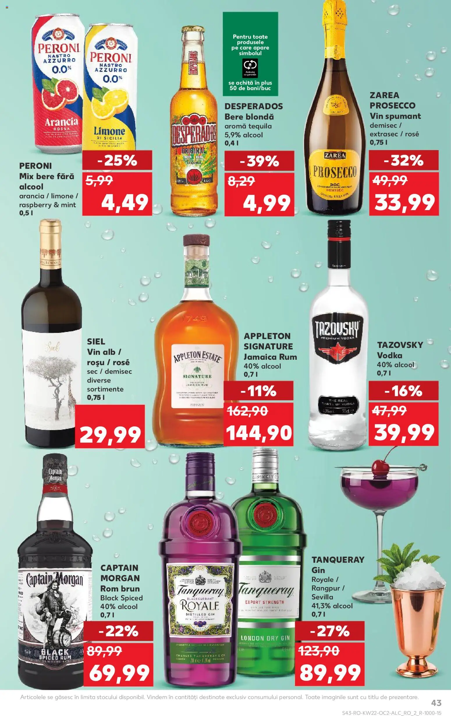 Catalog Kaufland 27 Mai - 1 Iunie 2026 | Pagina 43 | Produse: Eğitim çantaları, Rom, Gin, Vodka
