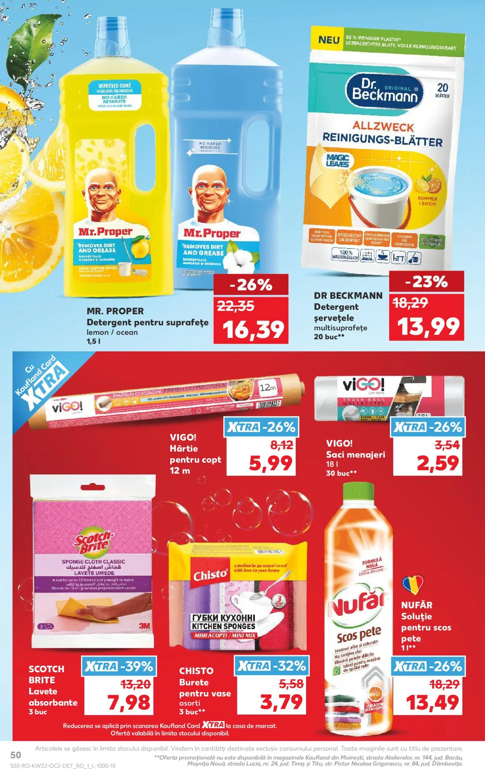 Catalog Kaufland 27 Mai - 1 Iunie 2026 | Pagina 50 | Produse: Mașină De Spălat, Saci menajeri, Burete, Lavete