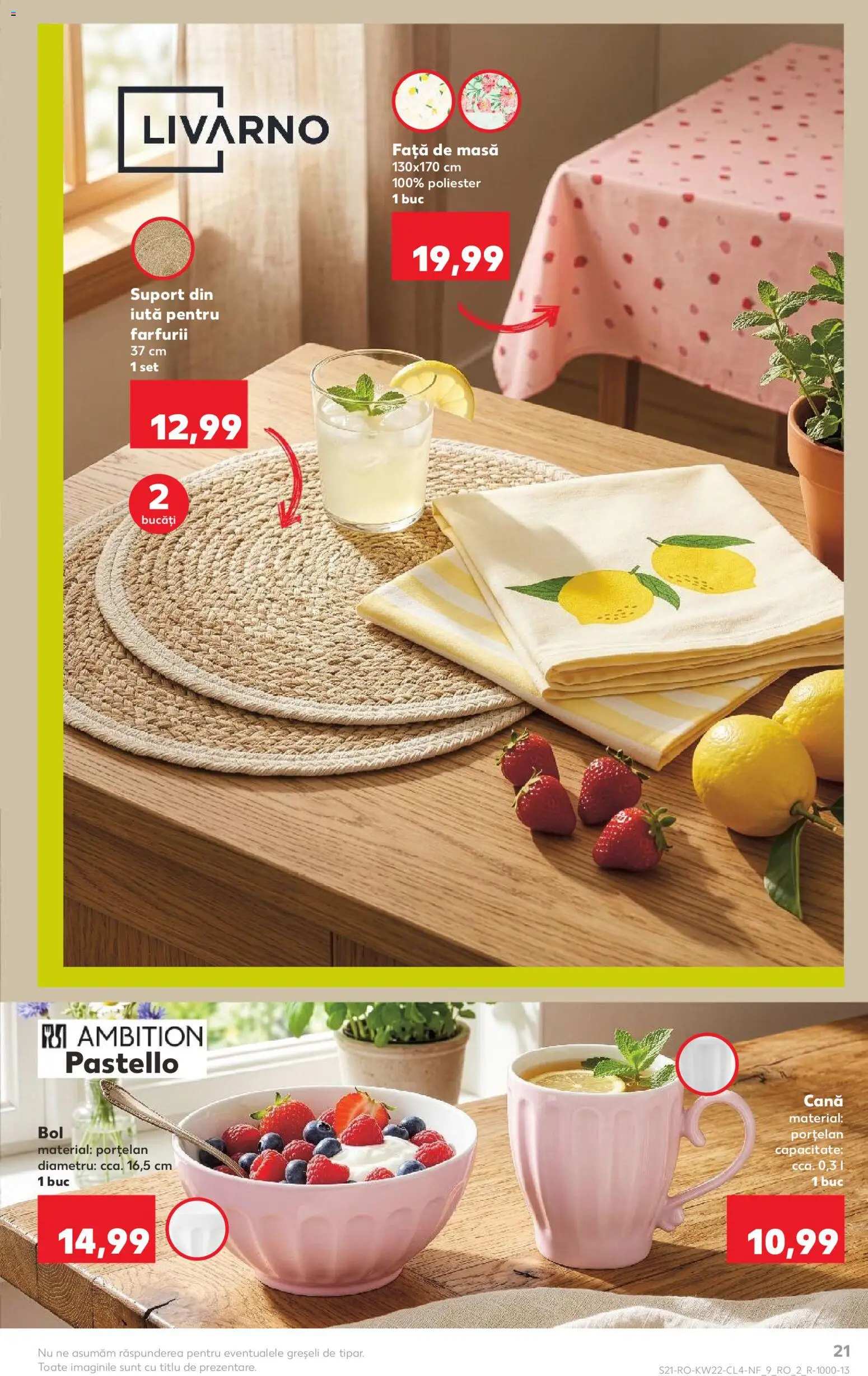 Catalog Kaufland 27 Mai - 1 Iunie 2026 | Pagina 21 | Produse: Față de masă, Bol, Masă
