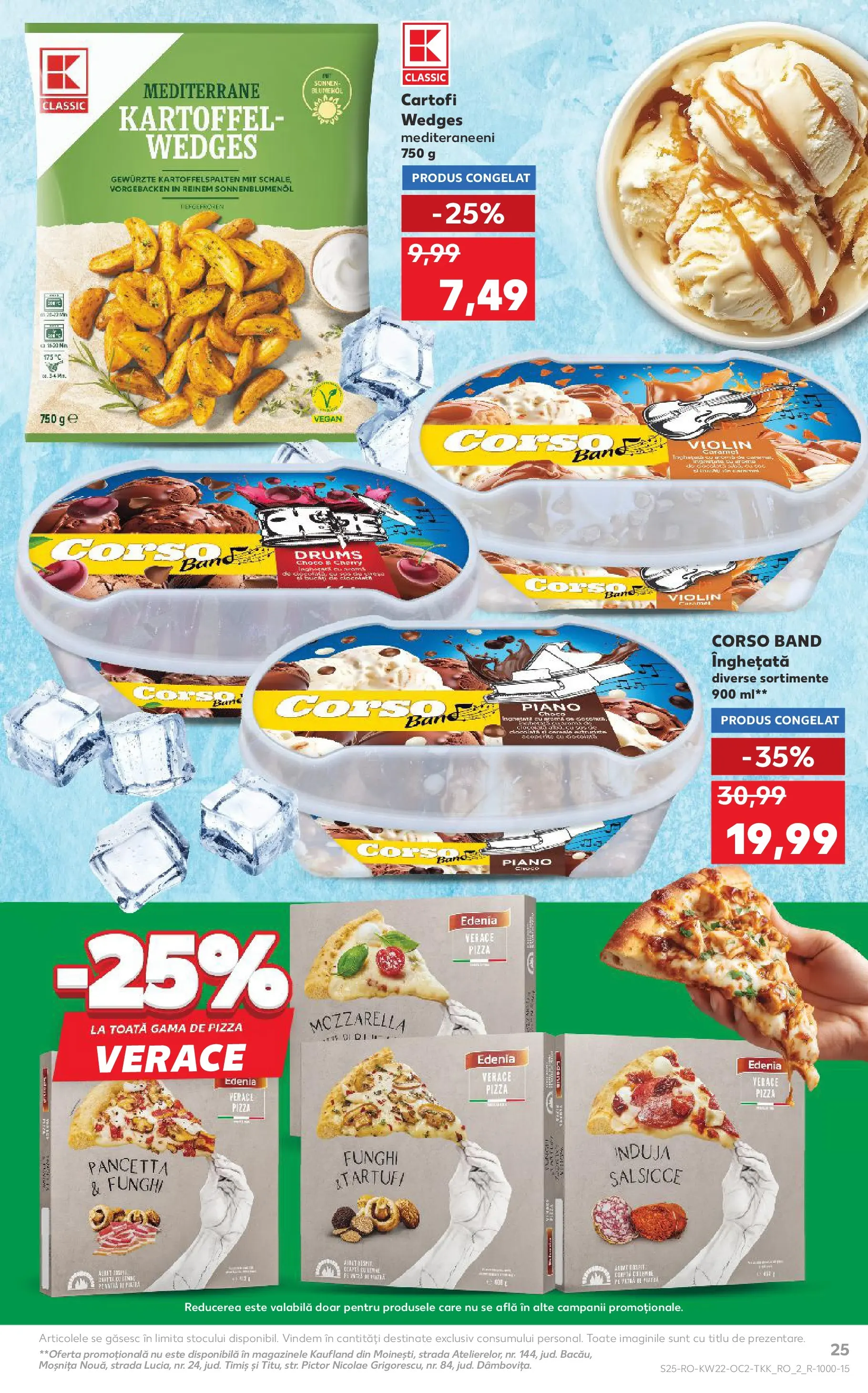 Catalog Kaufland 27 Mai - 1 Iunie 2026 | Pagina 25 | Produse: Mozzarella, Pizza, Înghețată, Cartofi