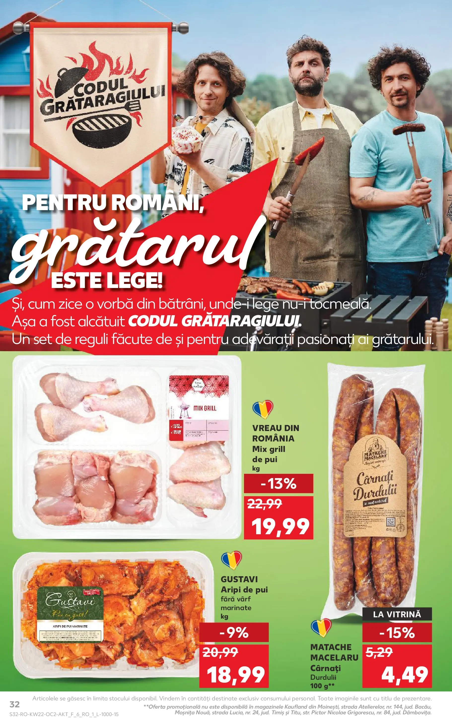 Catalog Kaufland 27 Mai - 1 Iunie 2026 | Pagina 32 | Produse: Grill, Hacıyatmaz Kedi Oyuncağı, Vitrină, Cârnați