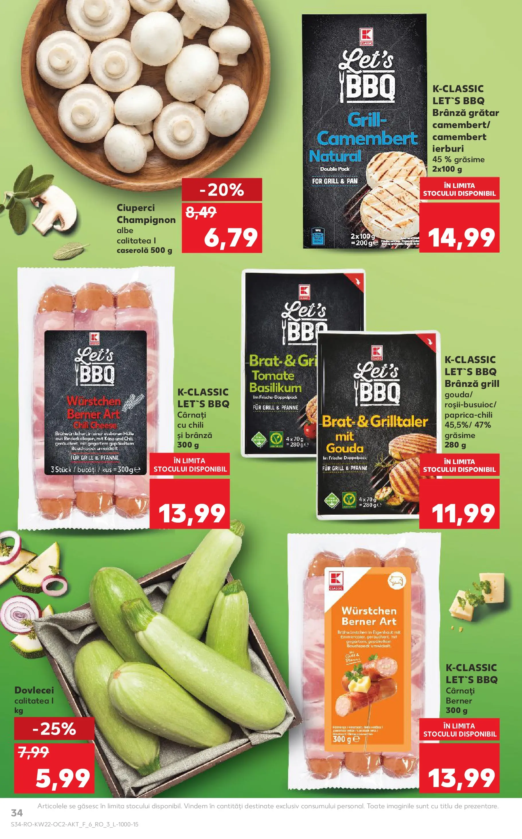 Catalog Kaufland 27 Mai - 1 Iunie 2026 | Pagina 34 | Produse: Grill, Brânză, Gouda, Cârnați
