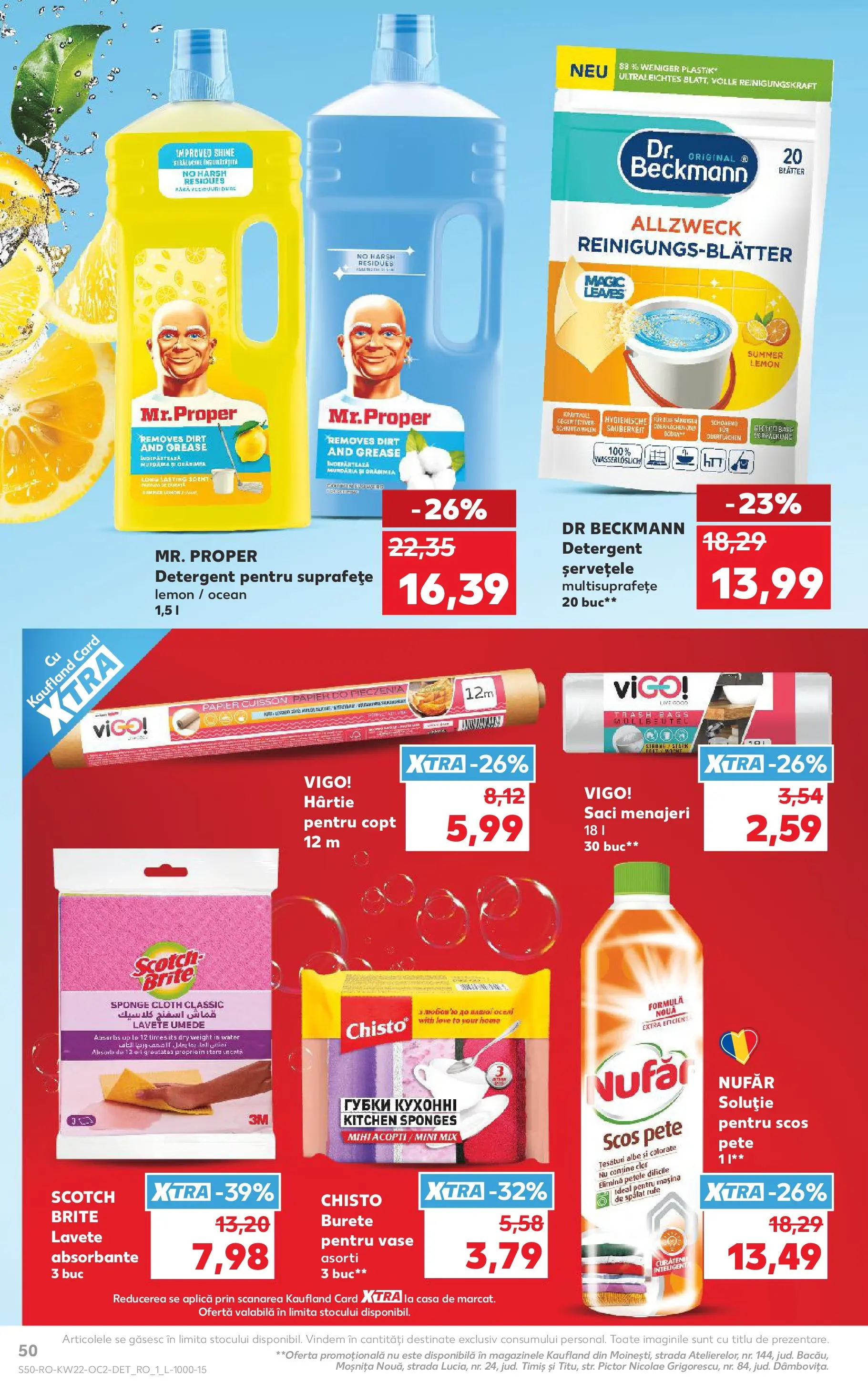 Catalog Kaufland 27 Mai - 1 Iunie 2026 | Pagina 50 | Produse: Mașină De Spălat, Burete, Detergent, Lavete