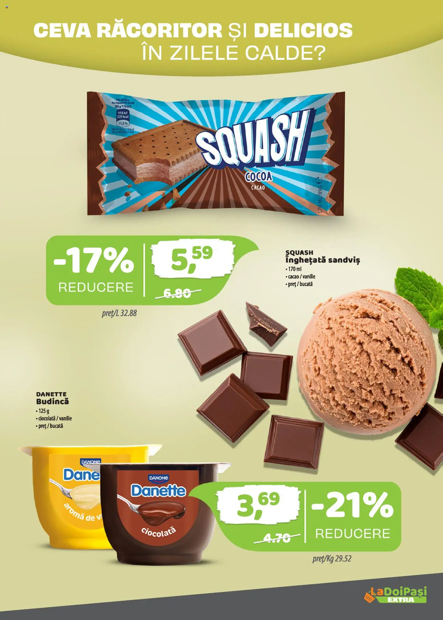 Catalog La Doi Pași 16 - 30 Mai 2026 | Pagina 2 | Produse: Bahçe aydınlatması, Ciocolată, Cacao, Înghețată