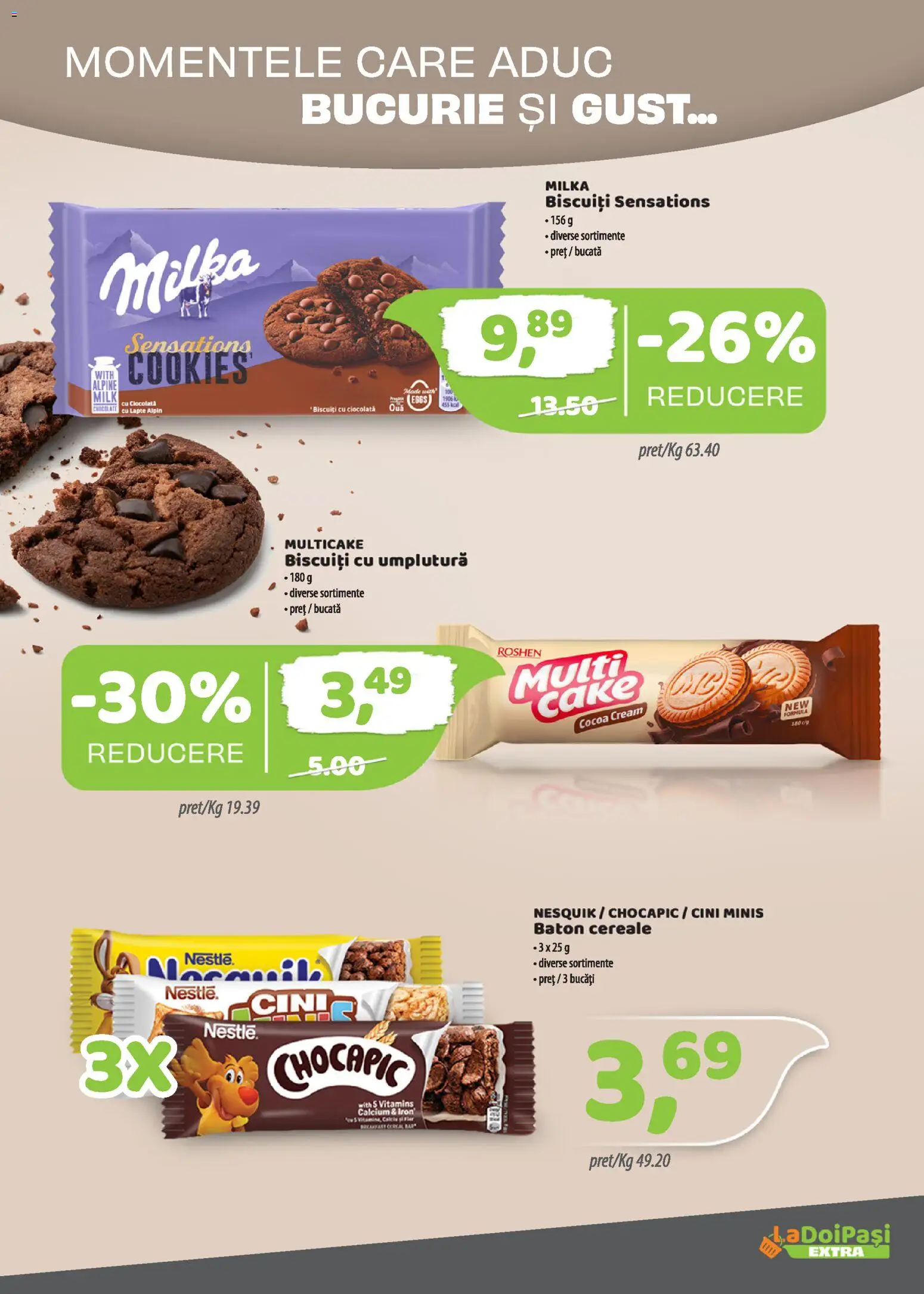 Catalog La Doi Pași 16 - 30 Mai 2026 | Pagina 7 | Produse: Lapte, Cereale, Baton cereale, Biscuiți