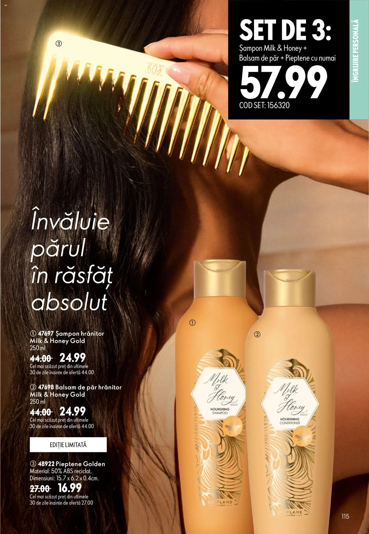 Catalog Oriflame 17 Iunie - 6 Iulie 2026 | Pagina 115 | Produse: Pieptene, Șampon, Balsam, Balsam de păr
