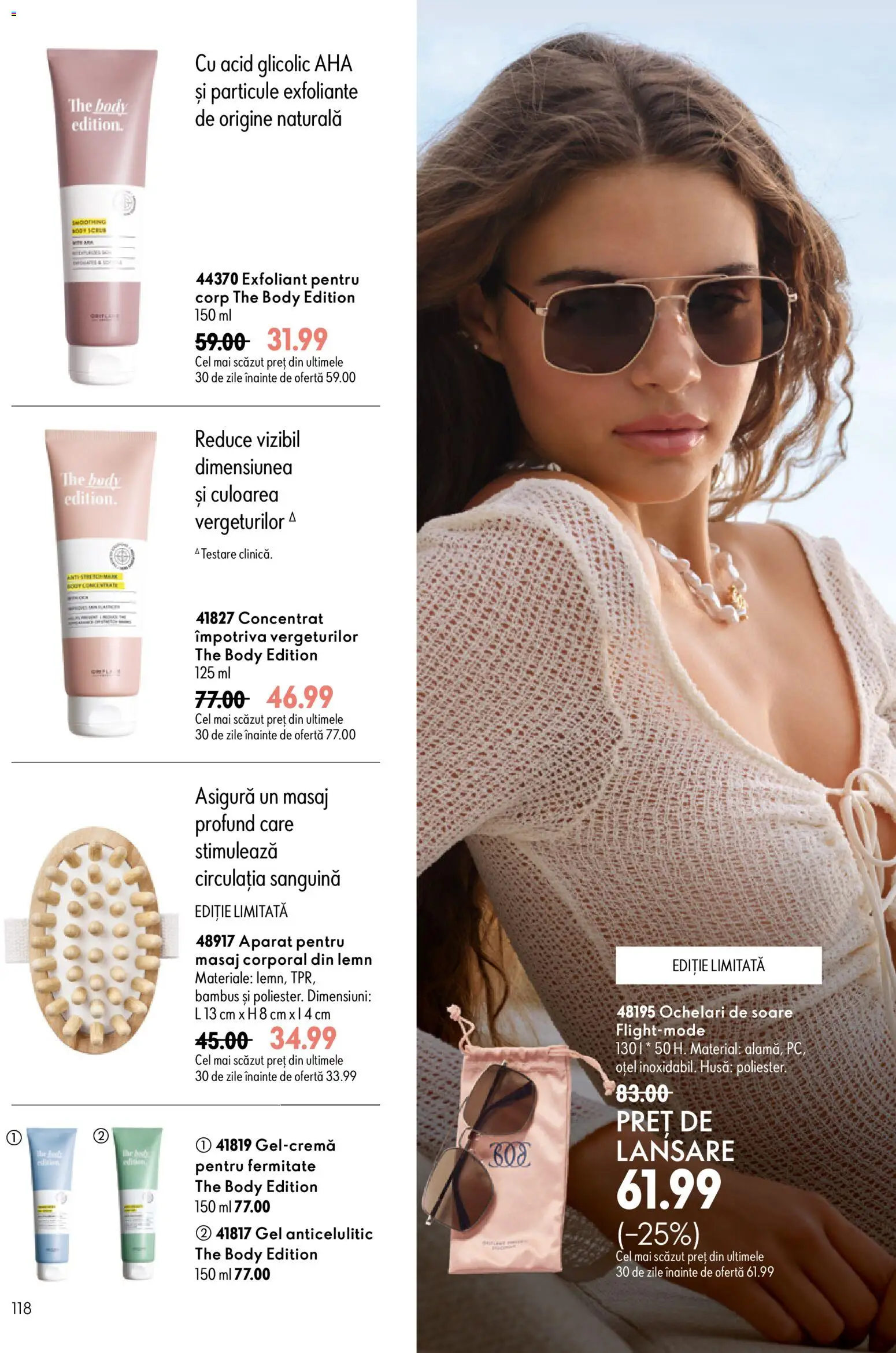 Catalog Oriflame 17 Iunie - 6 Iulie 2026 | Pagina 118 | Produse: Ochelari, Exfoliant, Ochelari de soare, Body