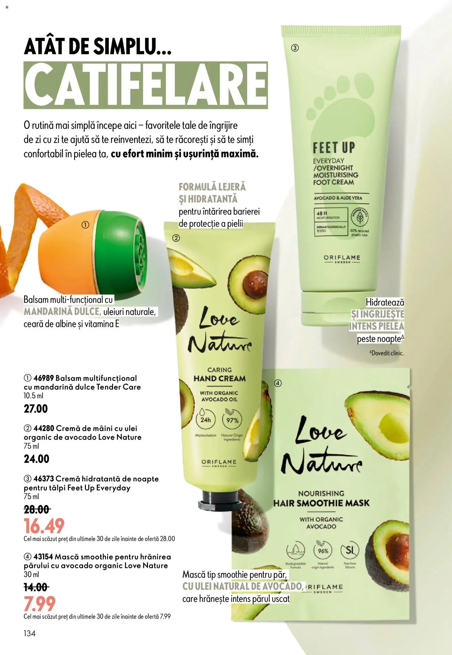 Catalog Oriflame 17 Iunie - 6 Iulie 2026 | Pagina 134 | Produse: Aloe vera, Arapsaçı, Cremă de mâini, Smoothie