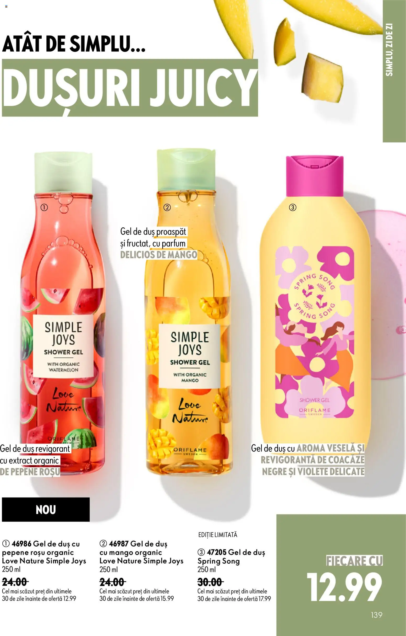 Catalog Oriflame 17 Iunie - 6 Iulie 2026 | Pagina 139 | Produse: Duș, Parfum, Gel de duș, Mango
