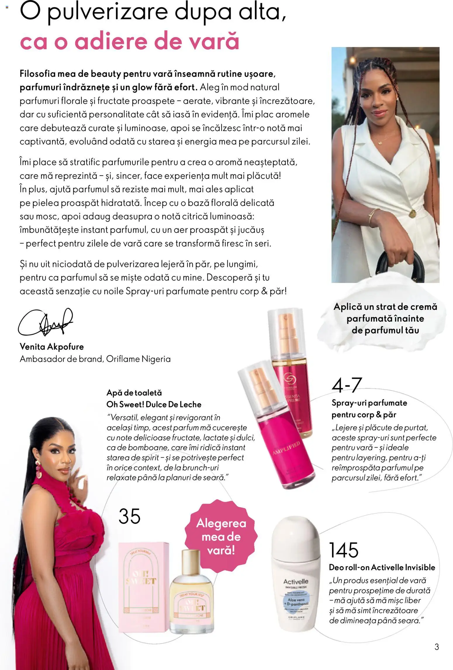 Catalog Oriflame 17 Iunie - 6 Iulie 2026 | Pagina 3 | Produse: Toaletă, Parfum, Apă de toaletă, Apă