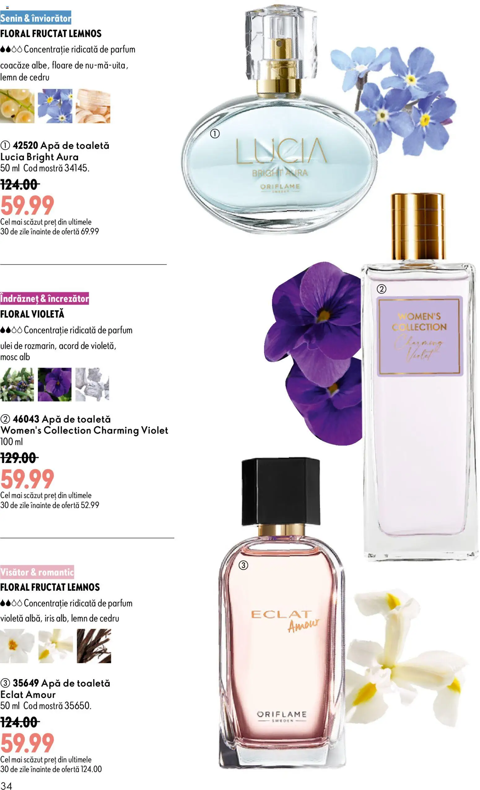 Catalog Oriflame 17 Iunie - 6 Iulie 2026 | Pagina 34 | Produse: Parfum, Apă de toaletă, Ulei, Apă