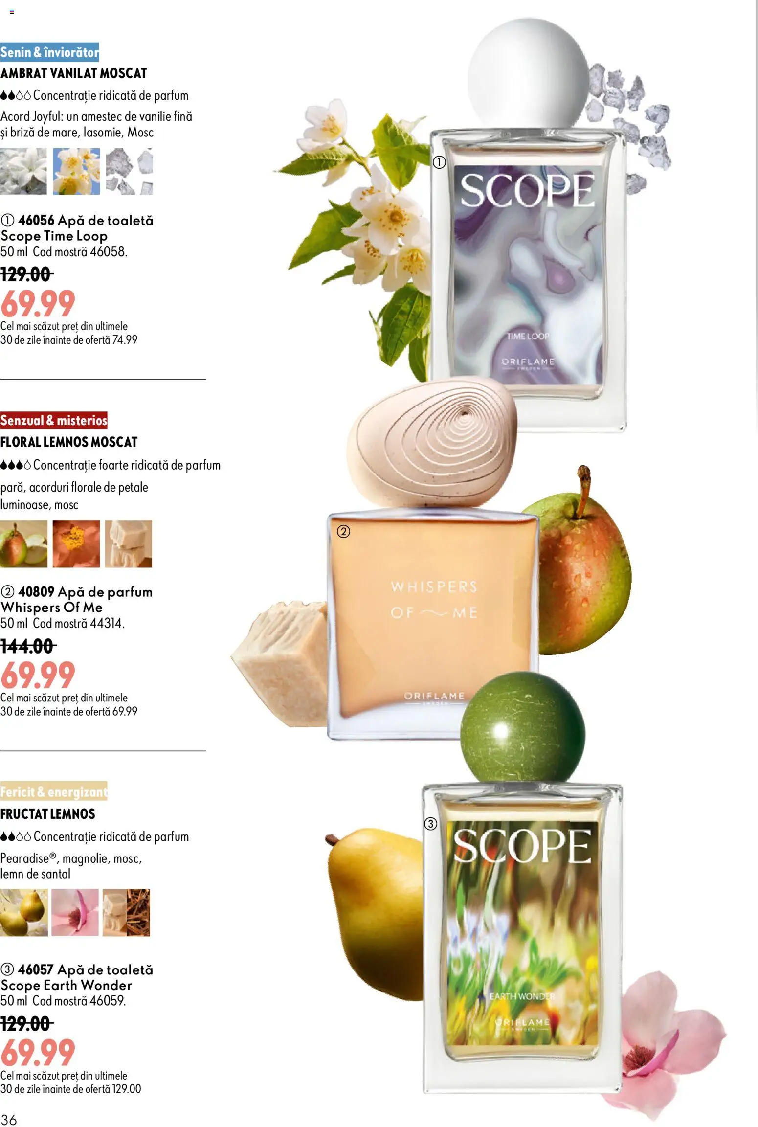 Catalog Oriflame 17 Iunie - 6 Iulie 2026 | Pagina 36 | Produse: Apă de parfum, Parfum, Apă de toaletă, Apă