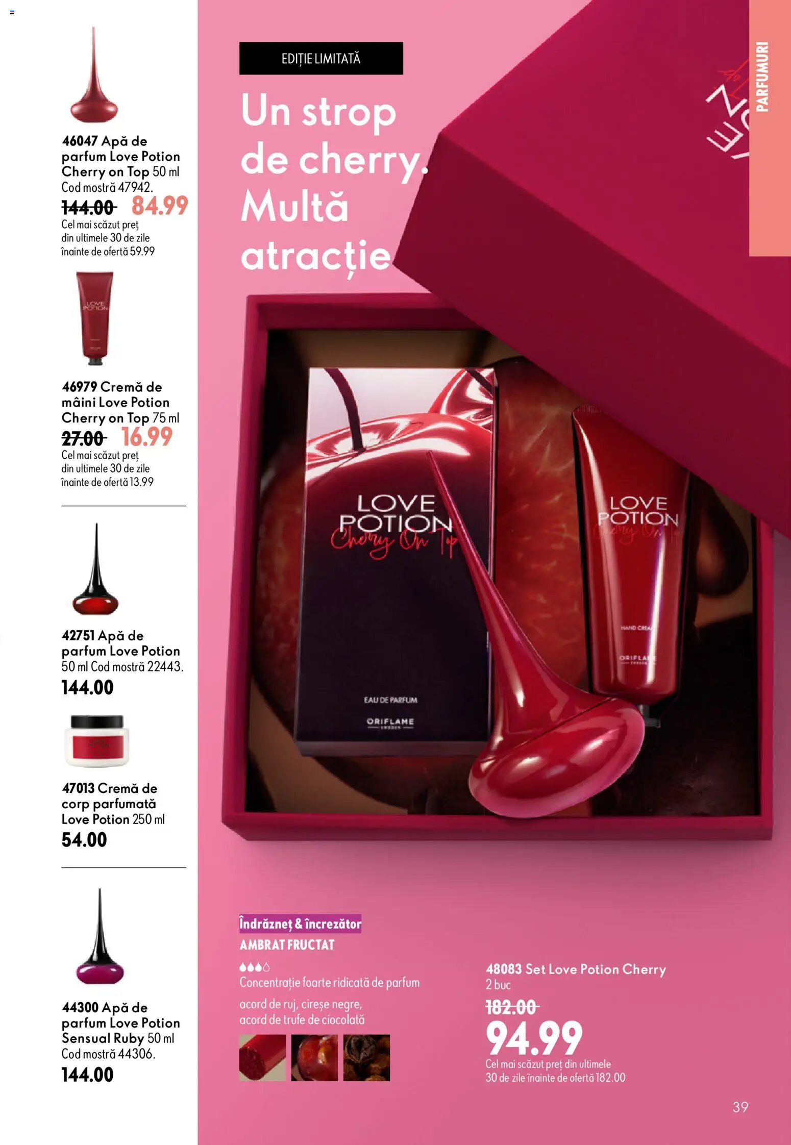 Catalog Oriflame 17 Iunie - 6 Iulie 2026 | Pagina 39 | Produse: Top, Parfum, Cremă de mâini, Cireșe