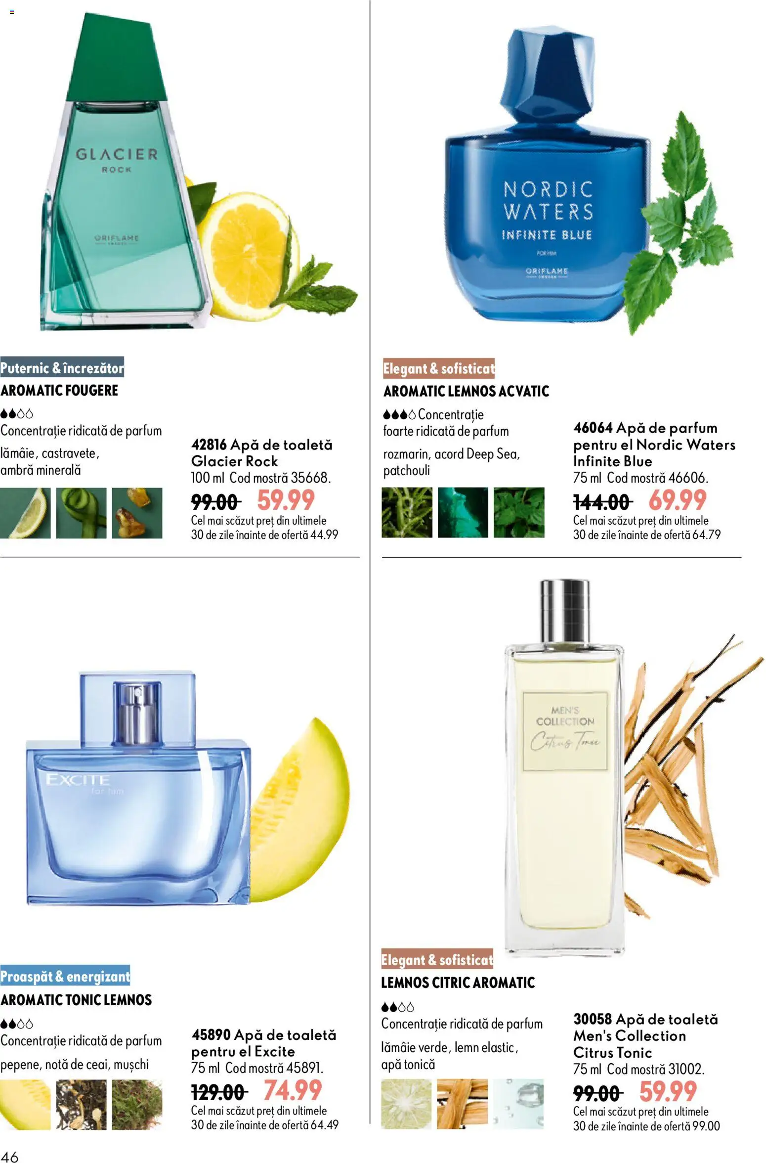 Catalog Oriflame 17 Iunie - 6 Iulie 2026 | Pagina 46 | Produse: Parfum, Apă de toaletă, Apă, Lămâie