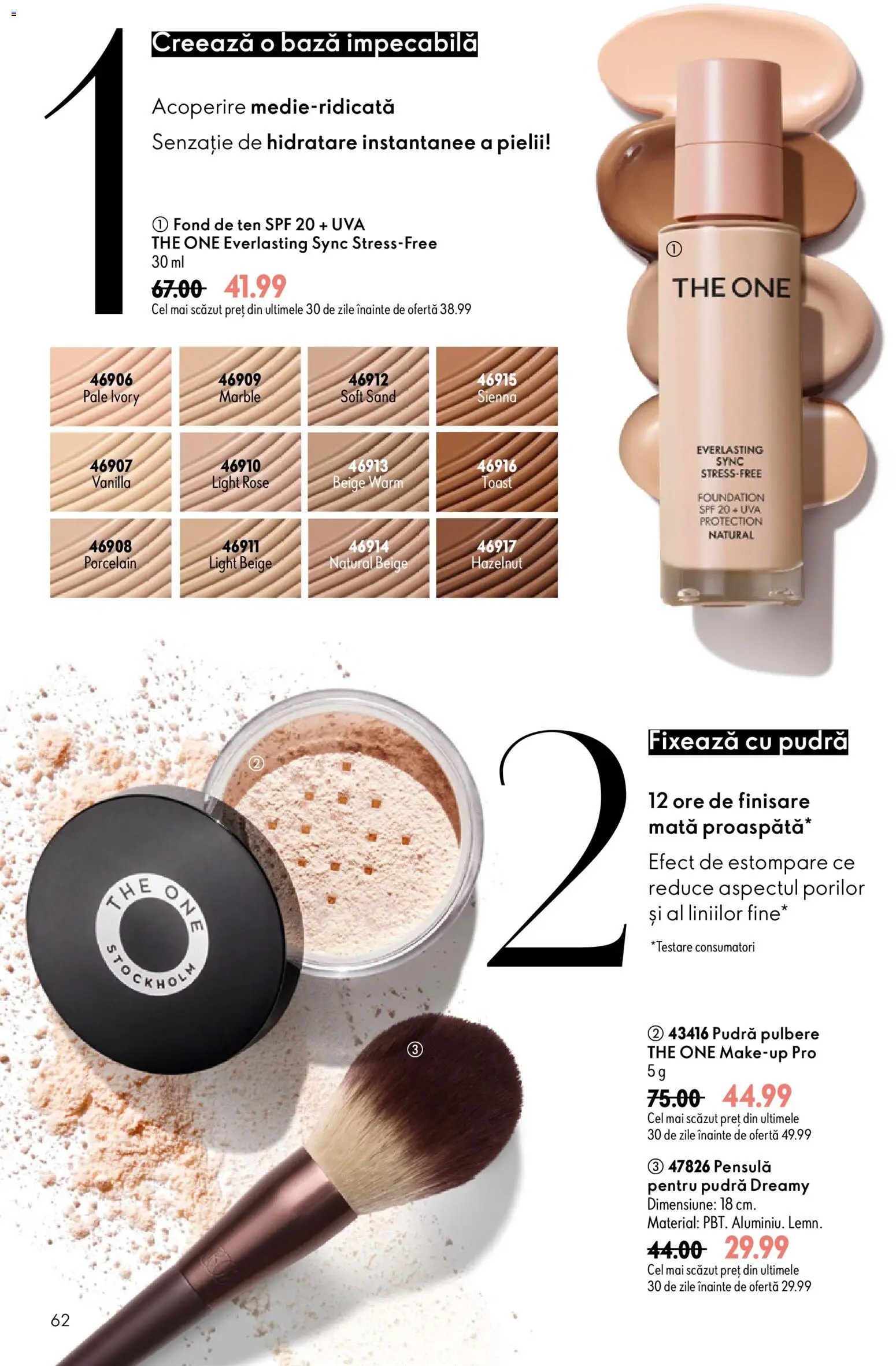 Catalog Oriflame 17 Iunie - 6 Iulie 2026 | Pagina 62 | Produse: Fond de ten, Pudră